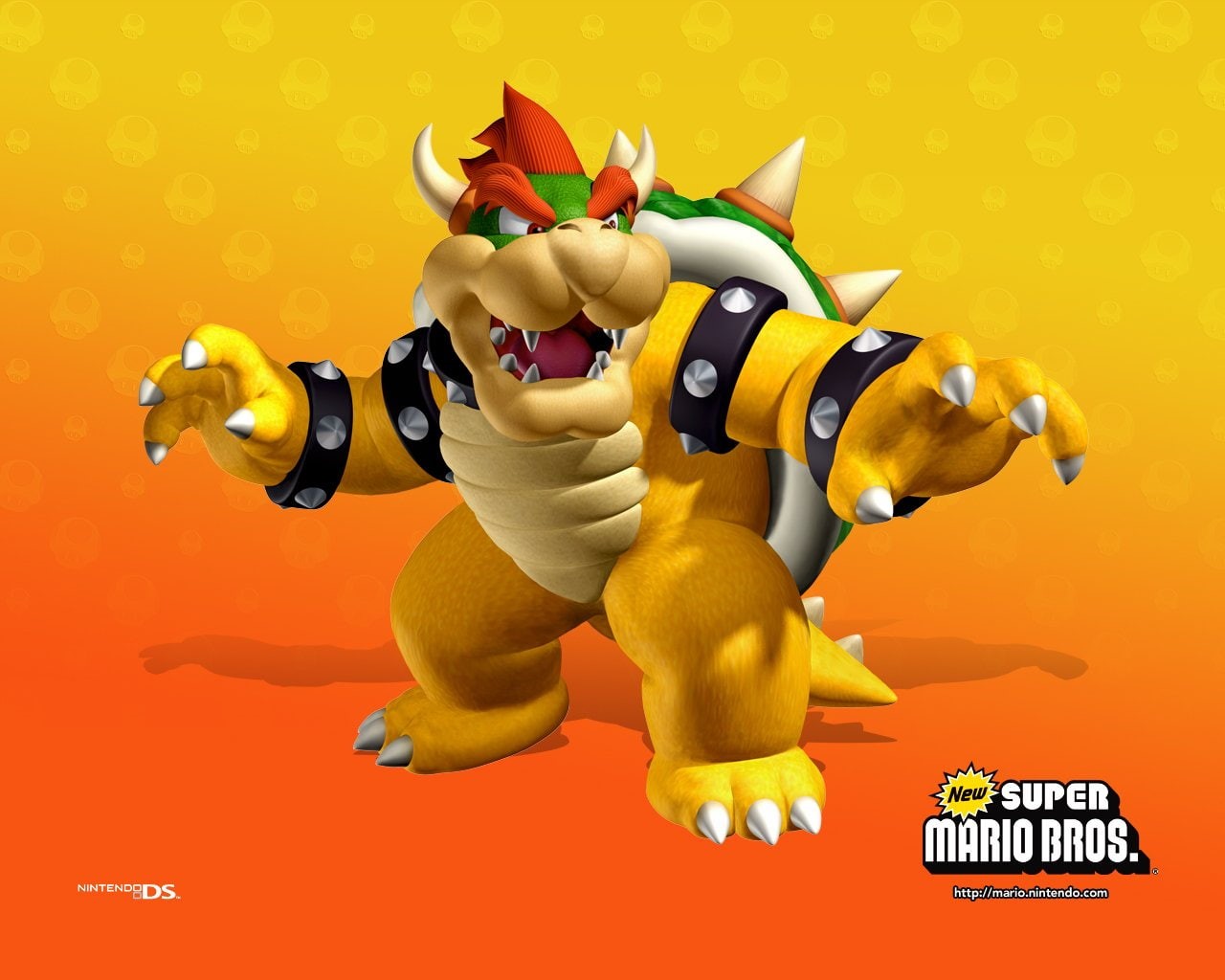 New Super Mario Bros., Mario, Bowser, 720P, HD Wallpaper