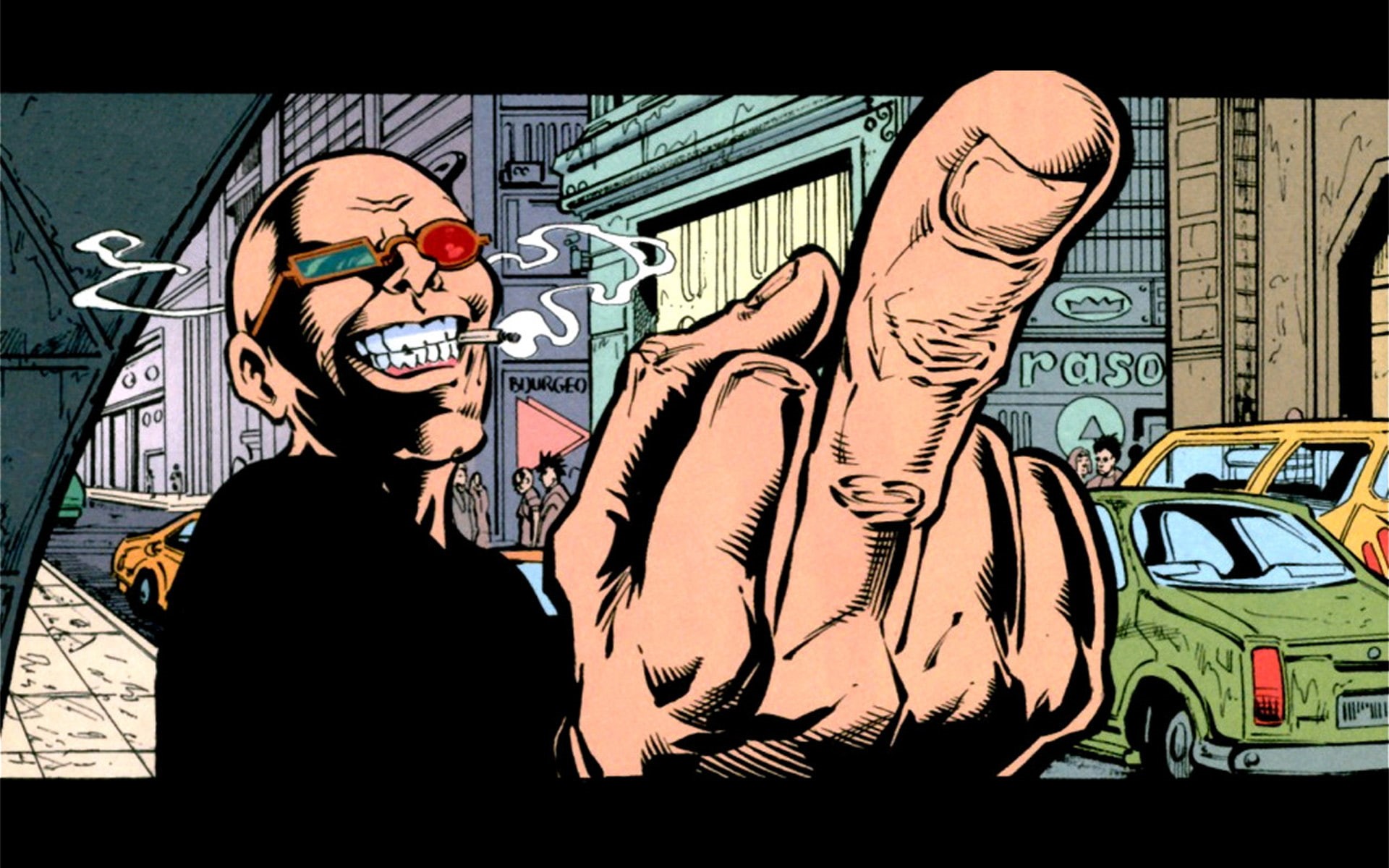 1080P, smoke, funny, transmetropolitan, comics, cartoons, HD Wallpaper
