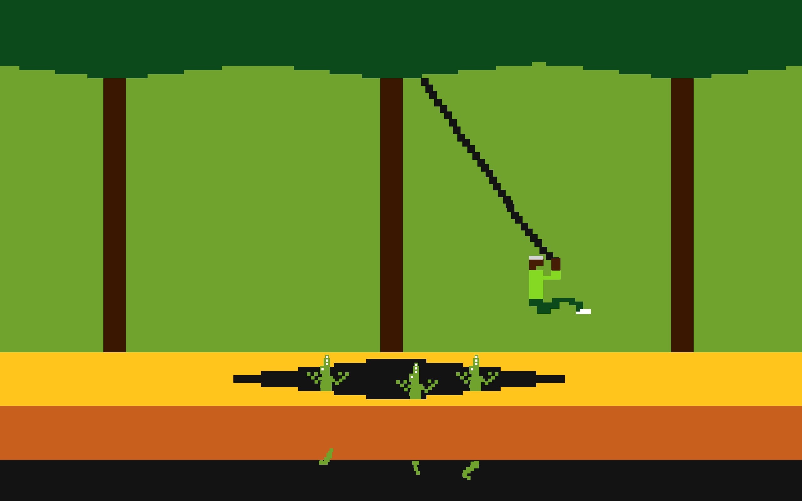 Pitfall, architecture, lighting equipment, game, green color, indoors, illuminated, video games, table, application, business, transparent, auto post production filter, HD Wallpaper