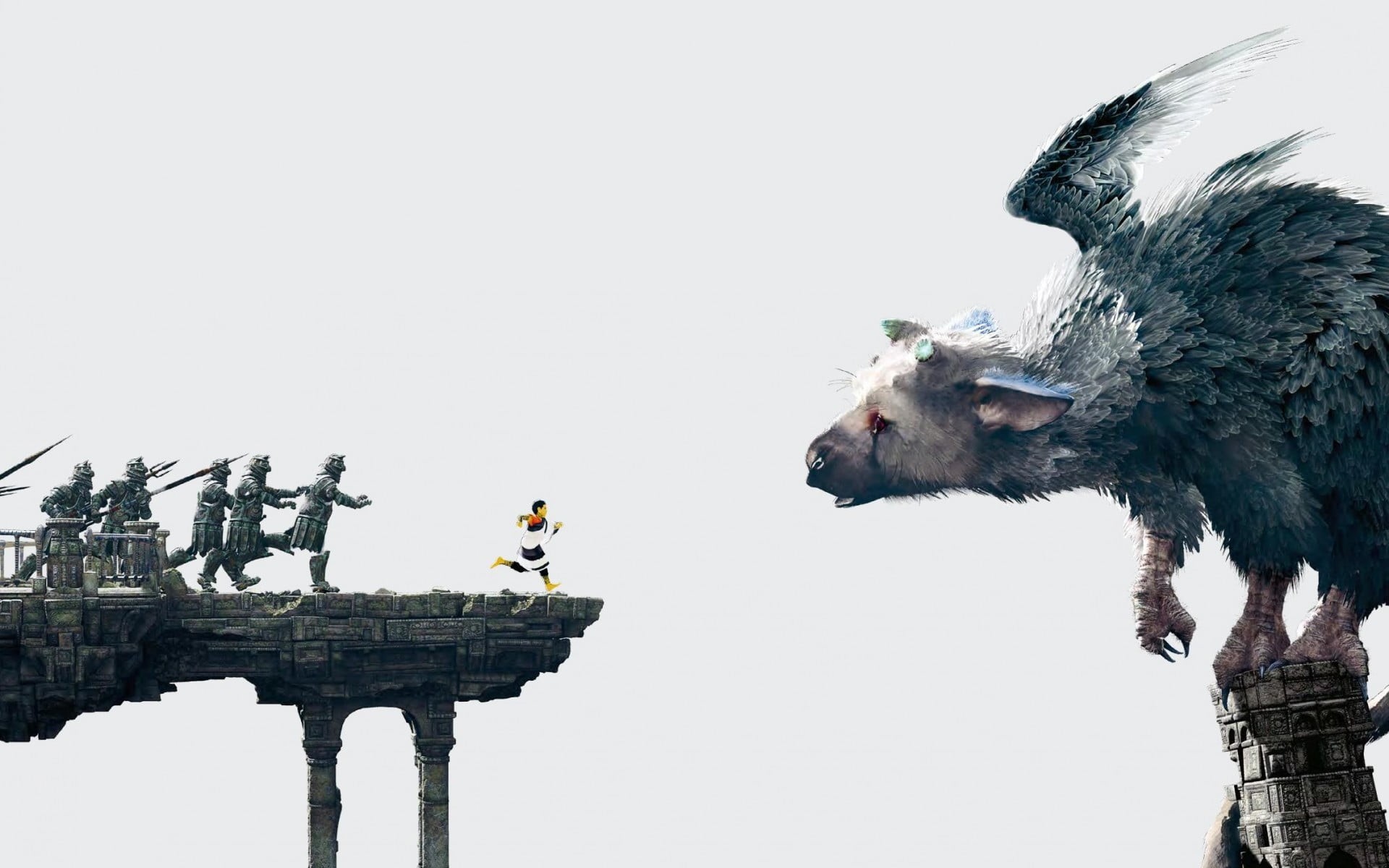 mammal, the past, black, sky, animal, guardian, animal wildlife, Games, vertebrate, domestic animals, outdoors, animal themes, the last guardian, winged, HD Wallpaper