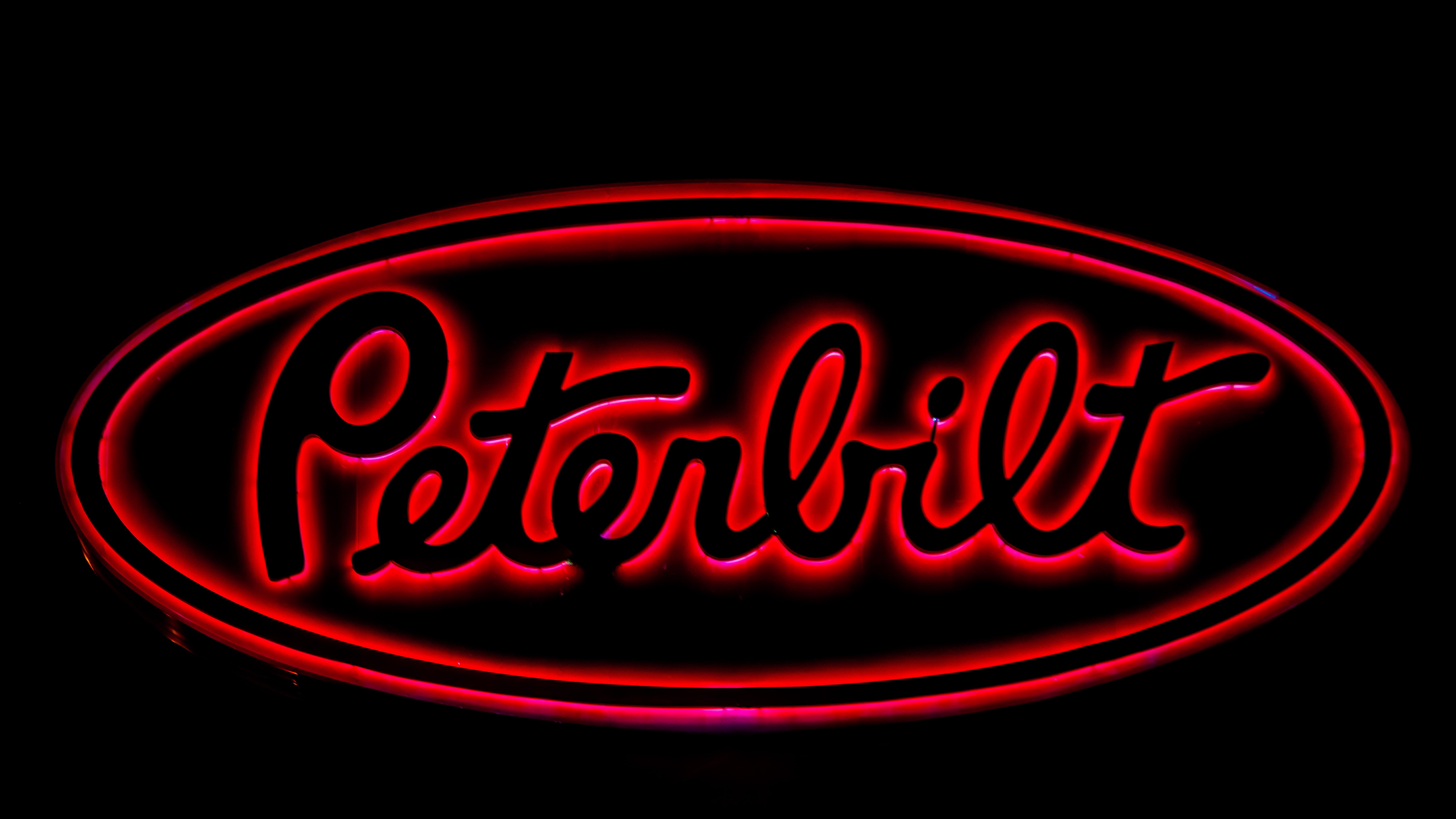 background, sign, truck, 5K, Peterbilt, HD Wallpaper