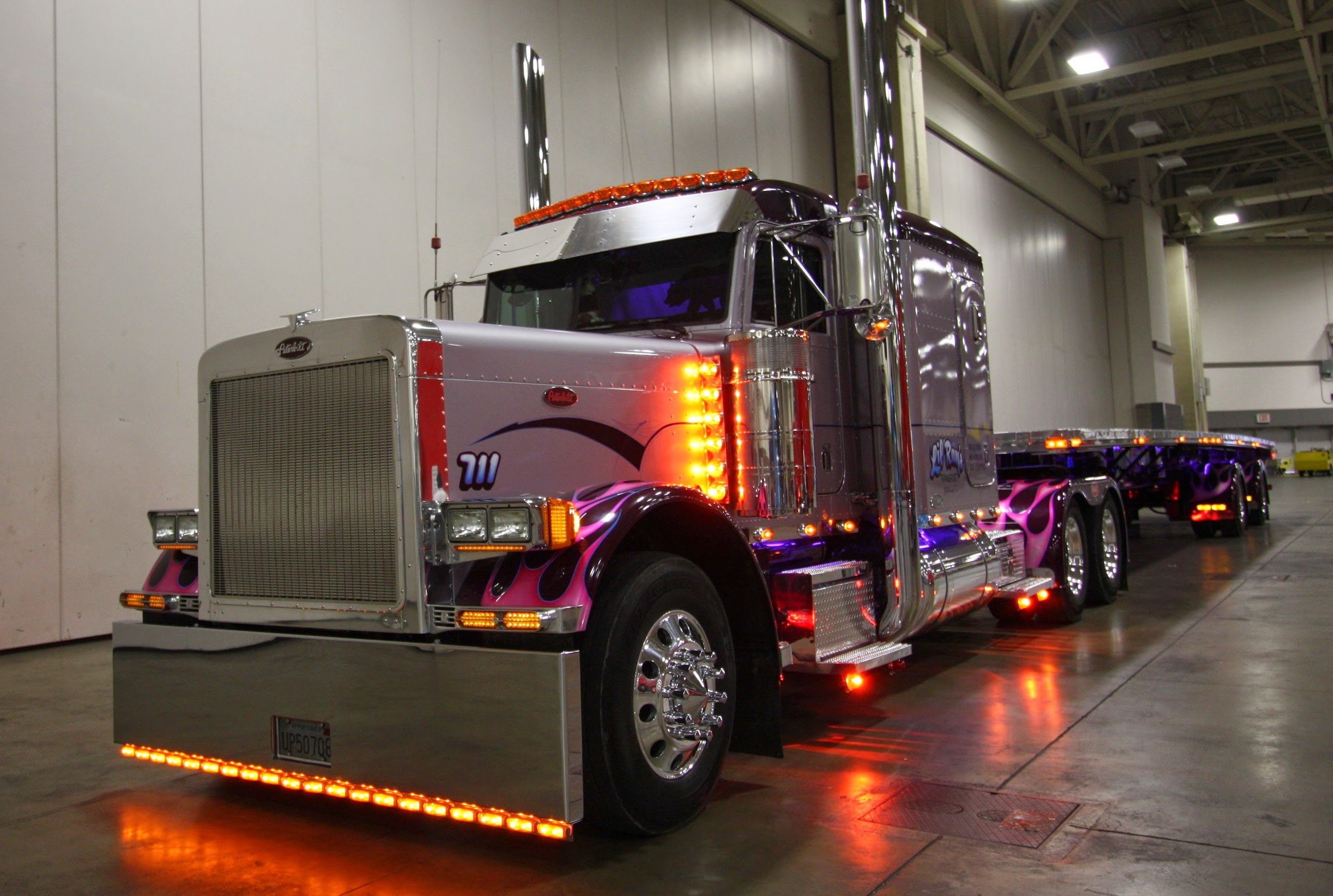 transport, semi, truck, tractor, peterbilt, 2K, HD Wallpaper