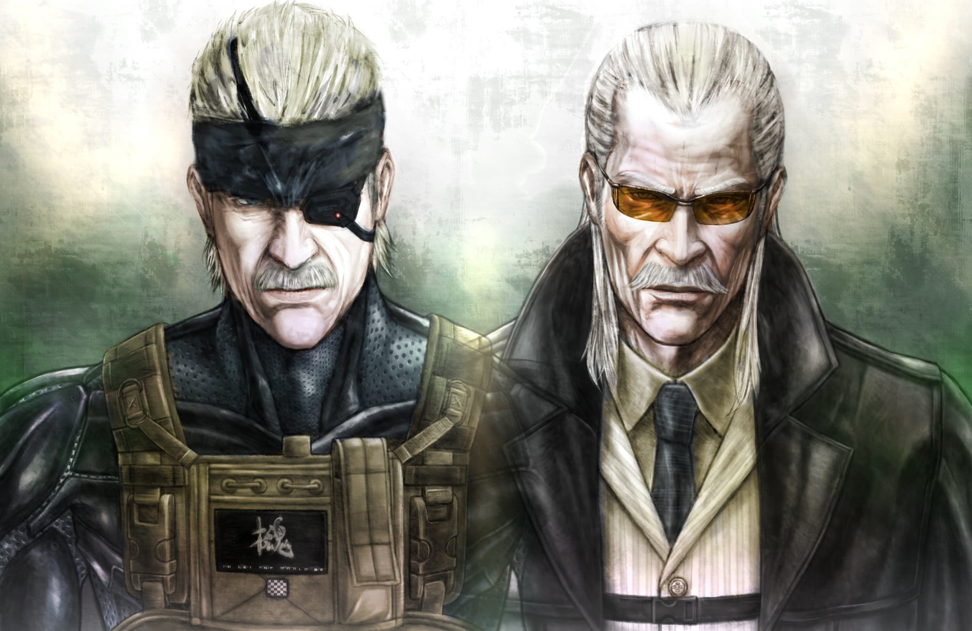 headshot, glasses, waist up, looking at camera, real people, lifestyles, Konami, leisure activity, males, clothing, men, deathstroke, 1080P, Metal Gear Solid 4: Guns of the Patriots, HD Wallpaper