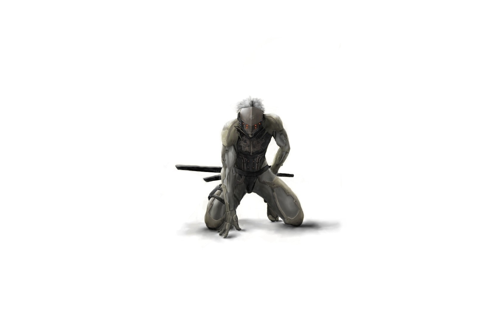 Metal Gear Solid 4, 720P, Simple Background, Raiden, HD Wallpaper
