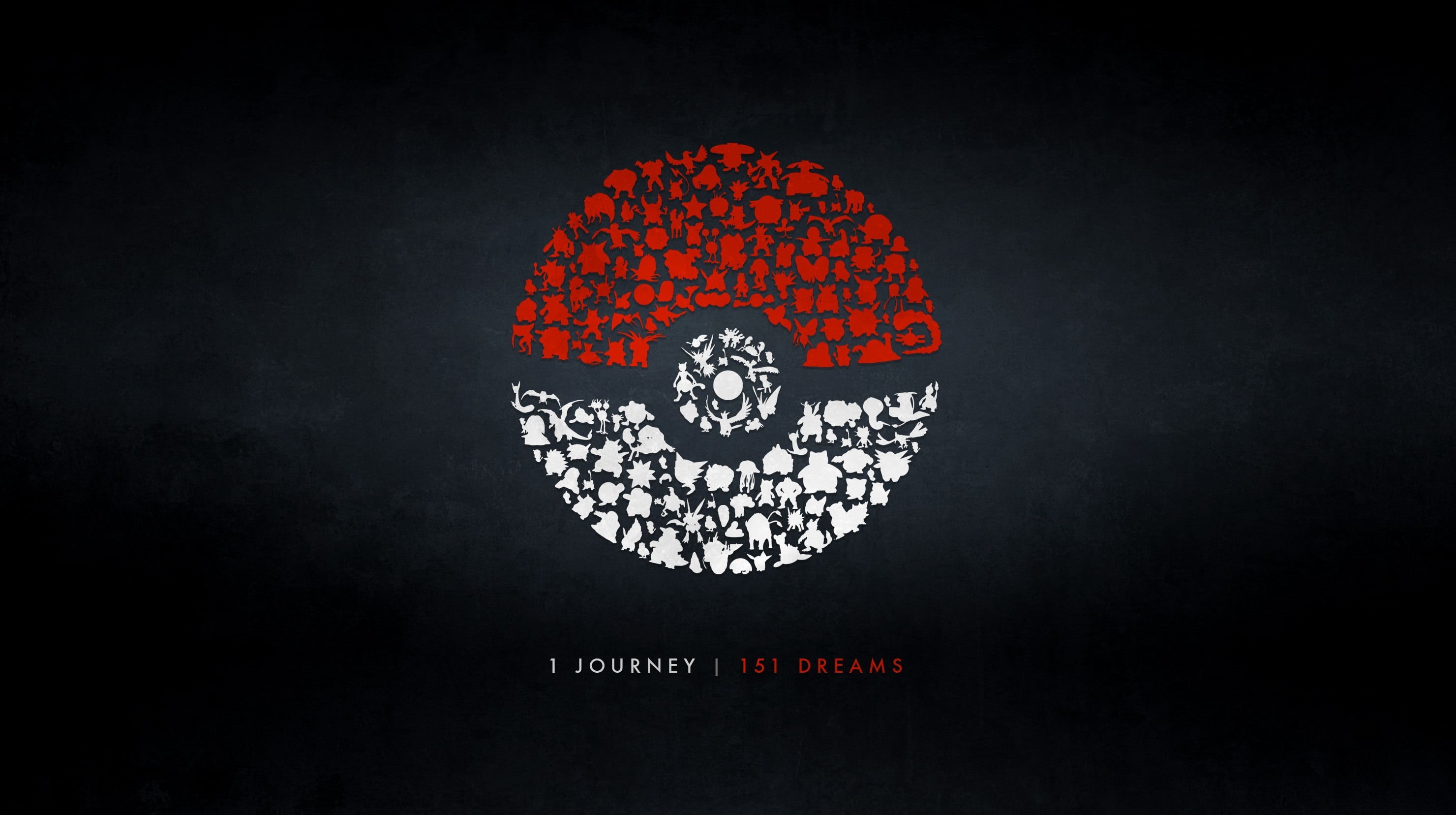 anthropomorphic face, Poké Balls, representation, technology, black color, text, human representation, communication, creativity, black background, art and craft, HD Wallpaper