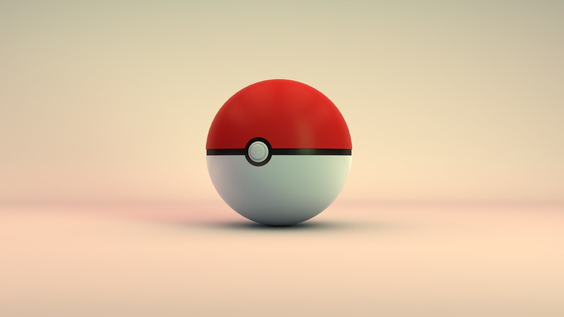 bright, red, Poké Balls, orange, Cinema 4D, 1080P, Pokémon, HD Wallpaper