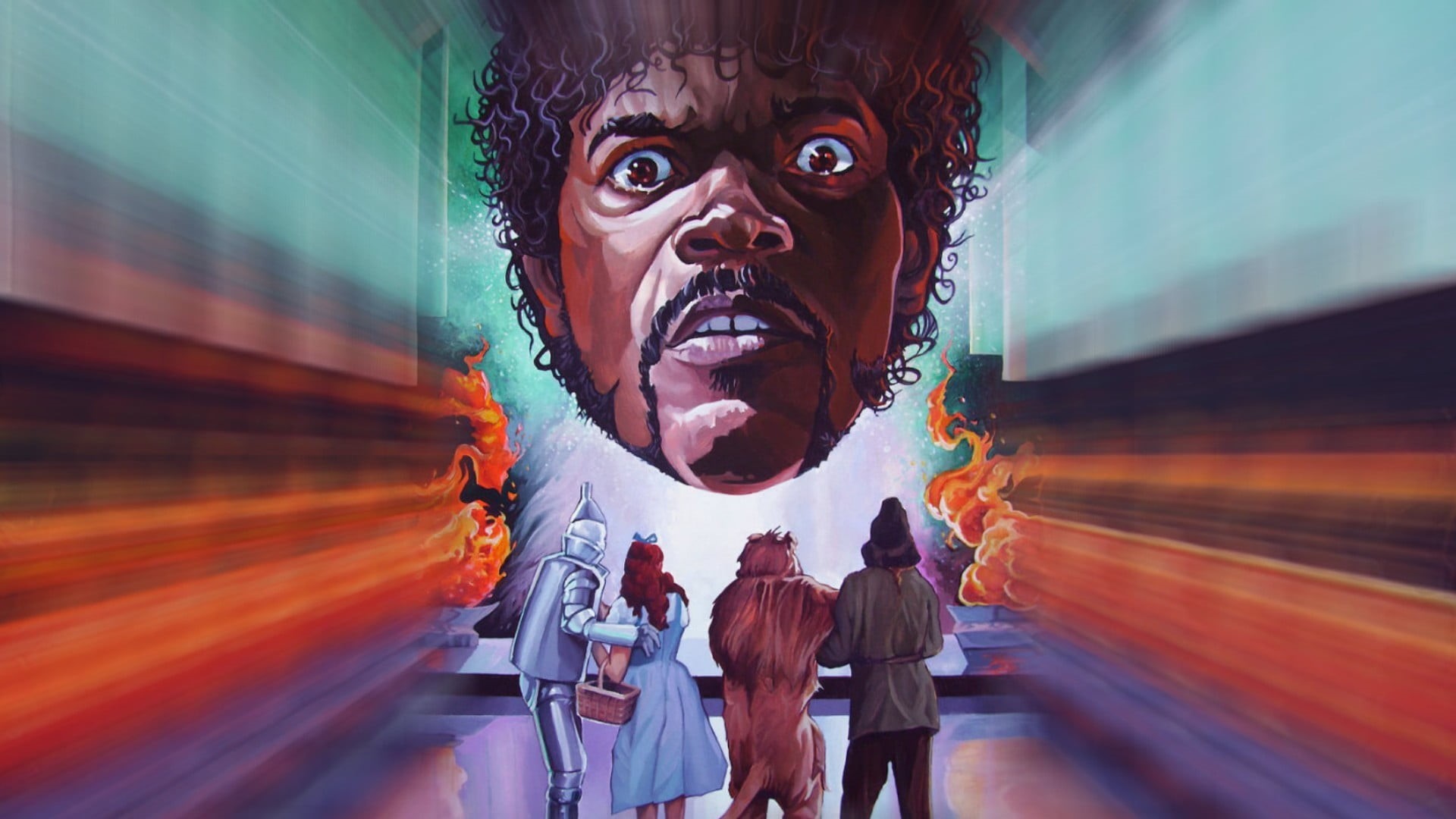 people, group of people, art and craft, human body part, blurred motion, futuristic, representation, paint, artwork, Samuel L. Jackson, 1080P, creativity, HD Wallpaper