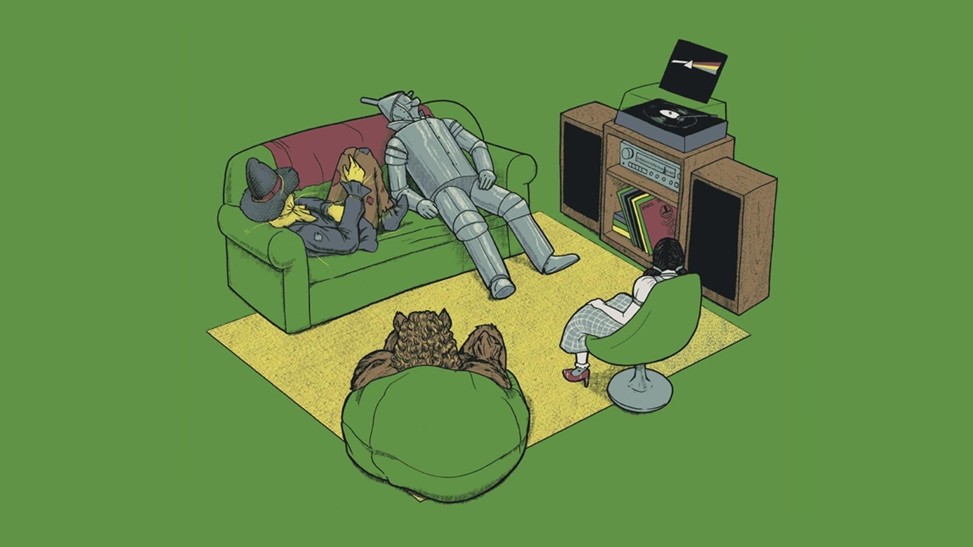 music, green color, creativity, communication, indoors, The Wizard of Oz, still life, connection, listening, 1080P, green background, no people, studio shot, HD Wallpaper