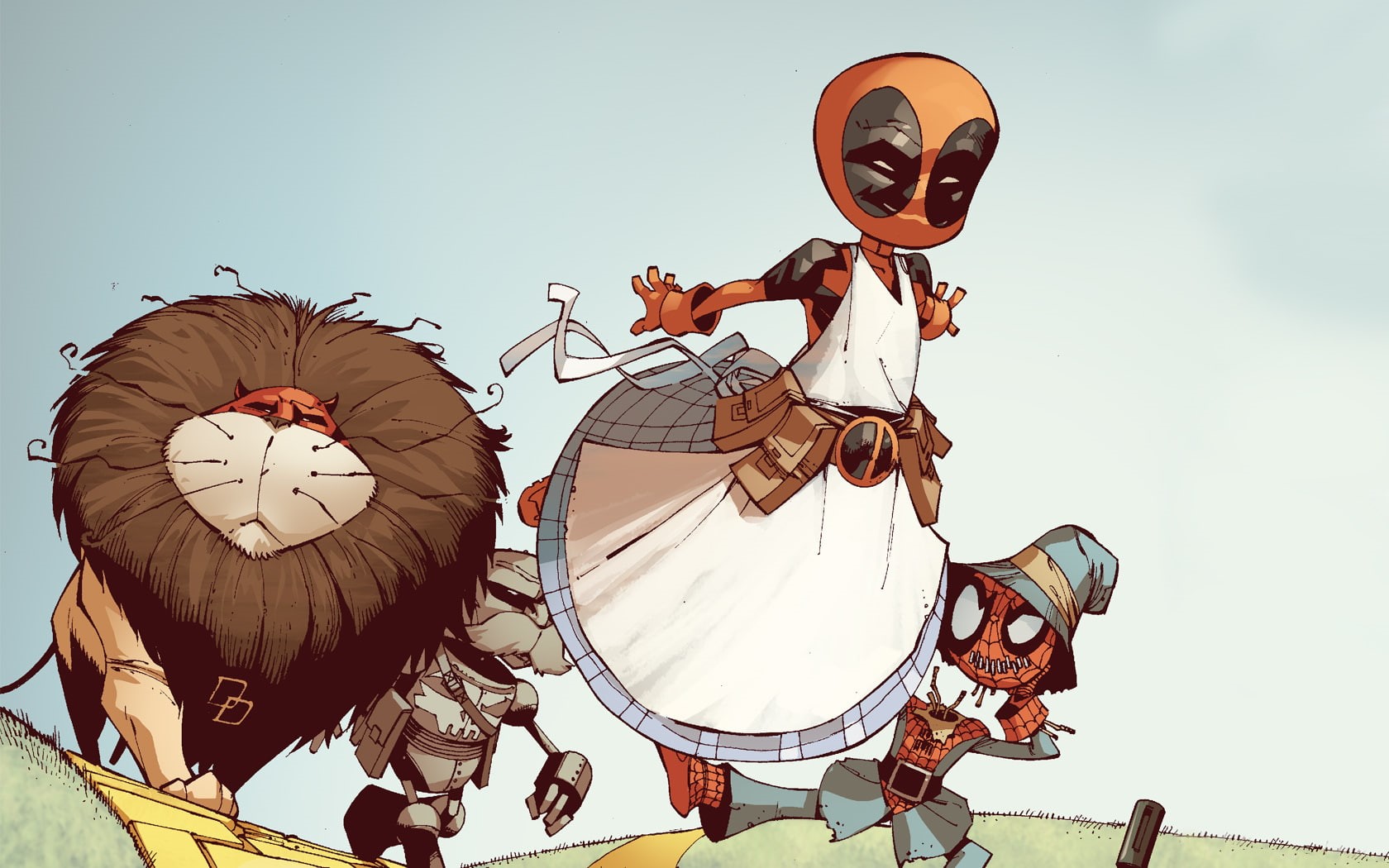 720P, hd, cartoon/comic, wizard, oz, deadpool, HD Wallpaper