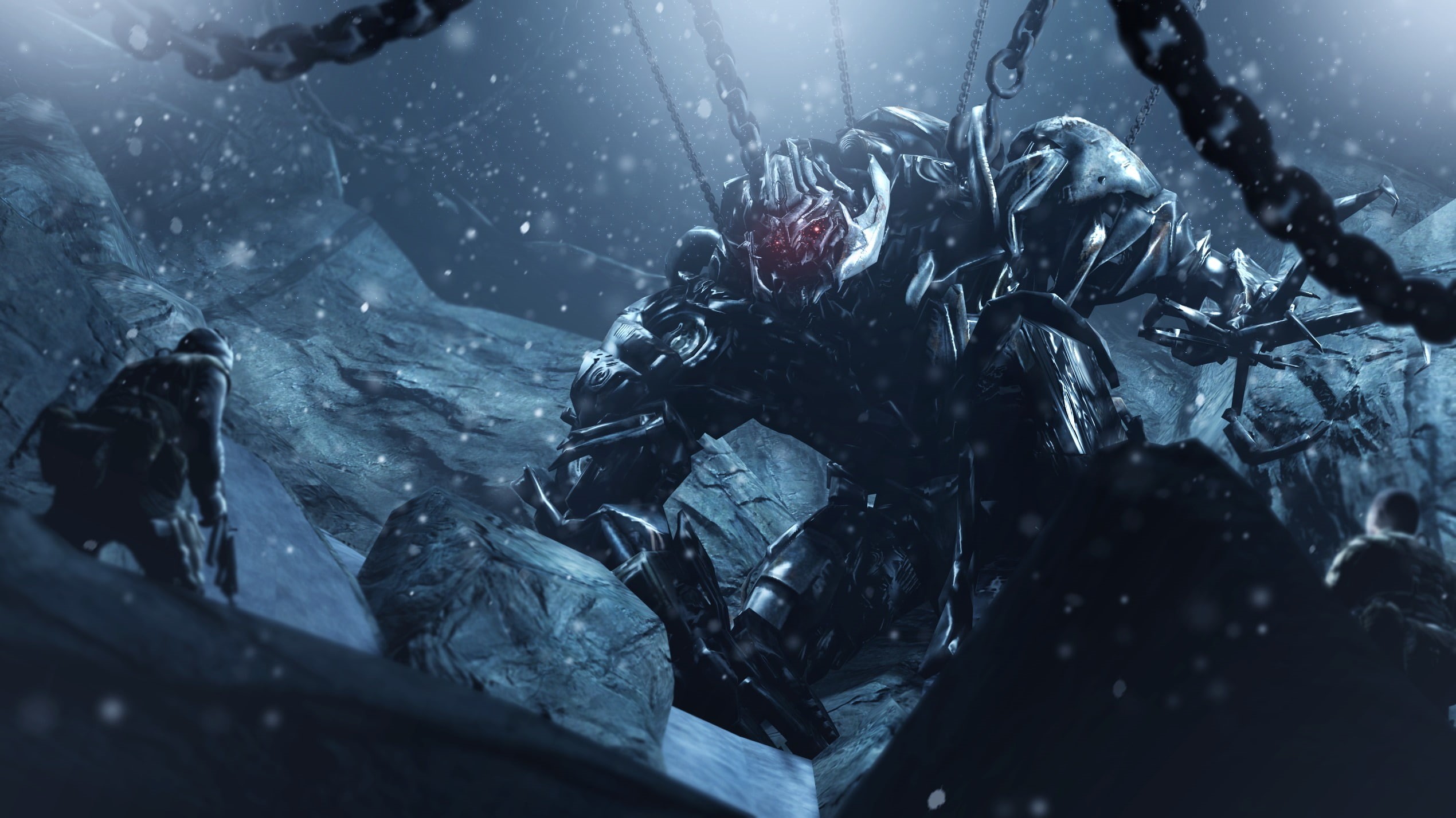 day, frozen, glass - material, ice, water, black, no people, cold temperature, nature, selective focus, winter, Transformers, soldiers, transparent, HD Wallpaper