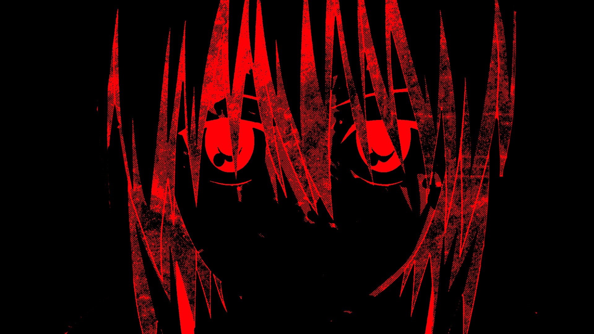 studio shot, art and craft, animated, 1080P, anime, celebration, nightlife, spooky, fear, black, illuminated, character, digital, motion, red, HD Wallpaper