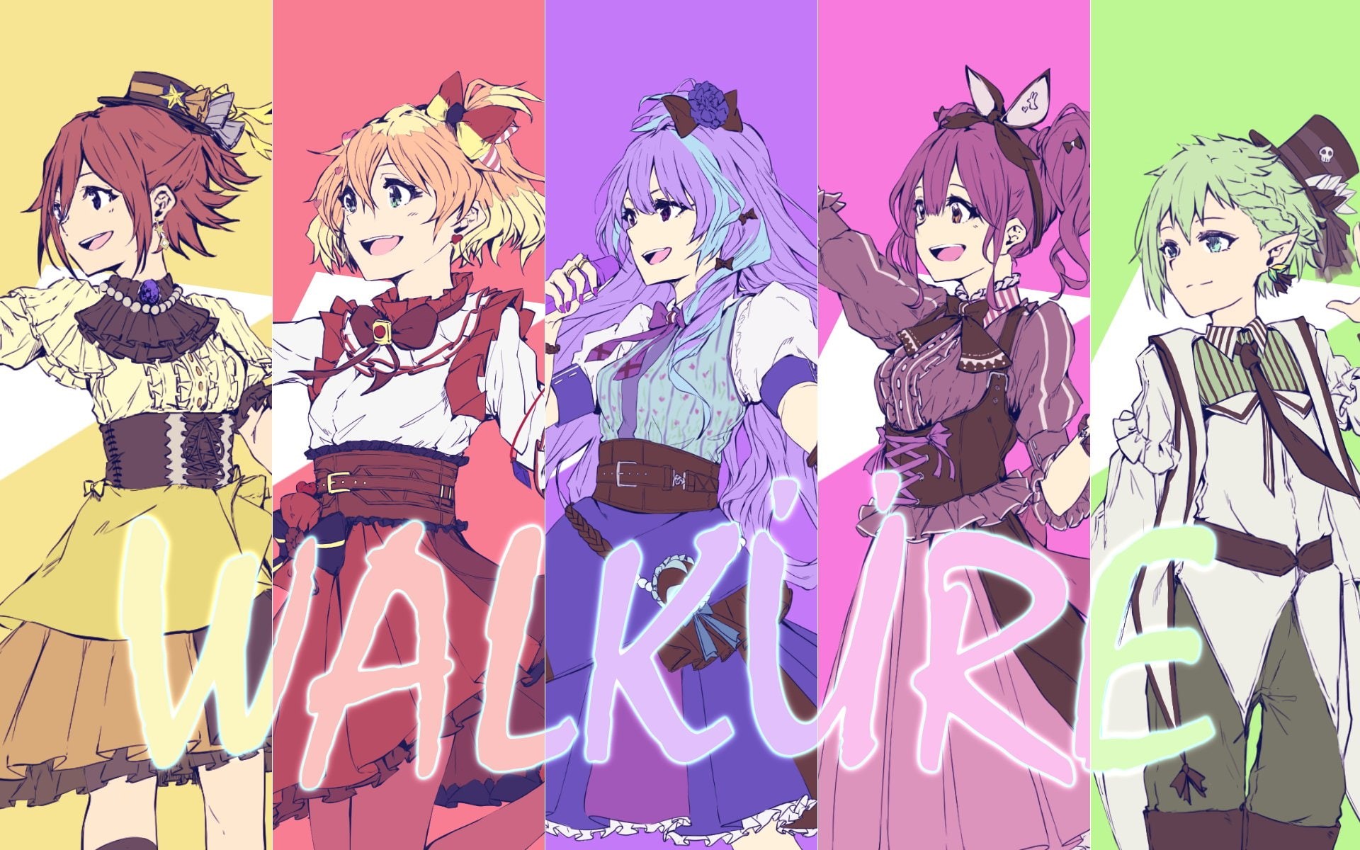 1080P, anime girls, Freyja Wion, Reina Prowler, Makina Nakajima, Idol, Macross, Mikumo Guynemer, Kaname Buccaneer, Macross Delta, anime, HD Wallpaper