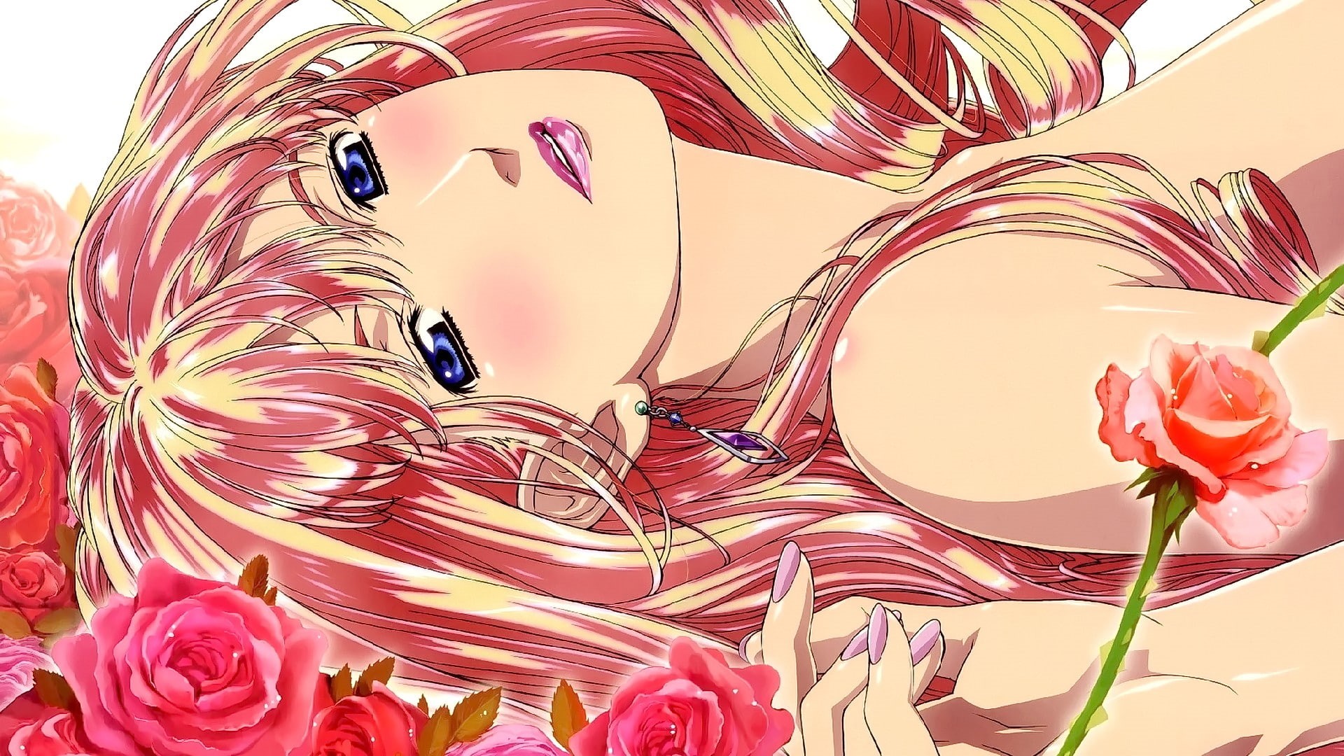 Sheryl Nome, art and craft, 1080P, flower, rose, fragility, looking at viewer, pattern, red, indoors, plant, nature, flowering plant, flower arrangement, HD Wallpaper