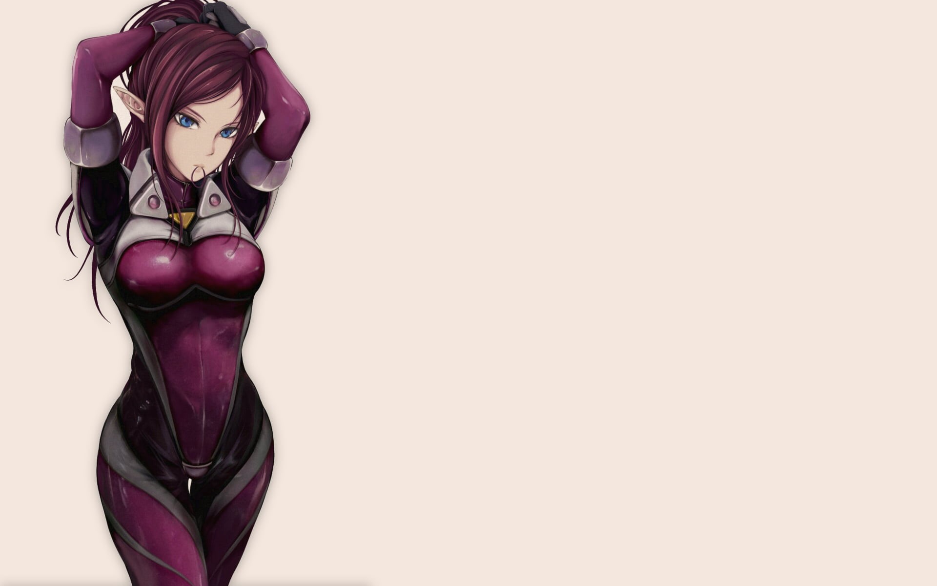 fashion, Macross Delta, 1080P, studio shot, human body part, human representation, Mirage Farina Jenius, anime, people, body part, purple, indoors, creativity, HD Wallpaper