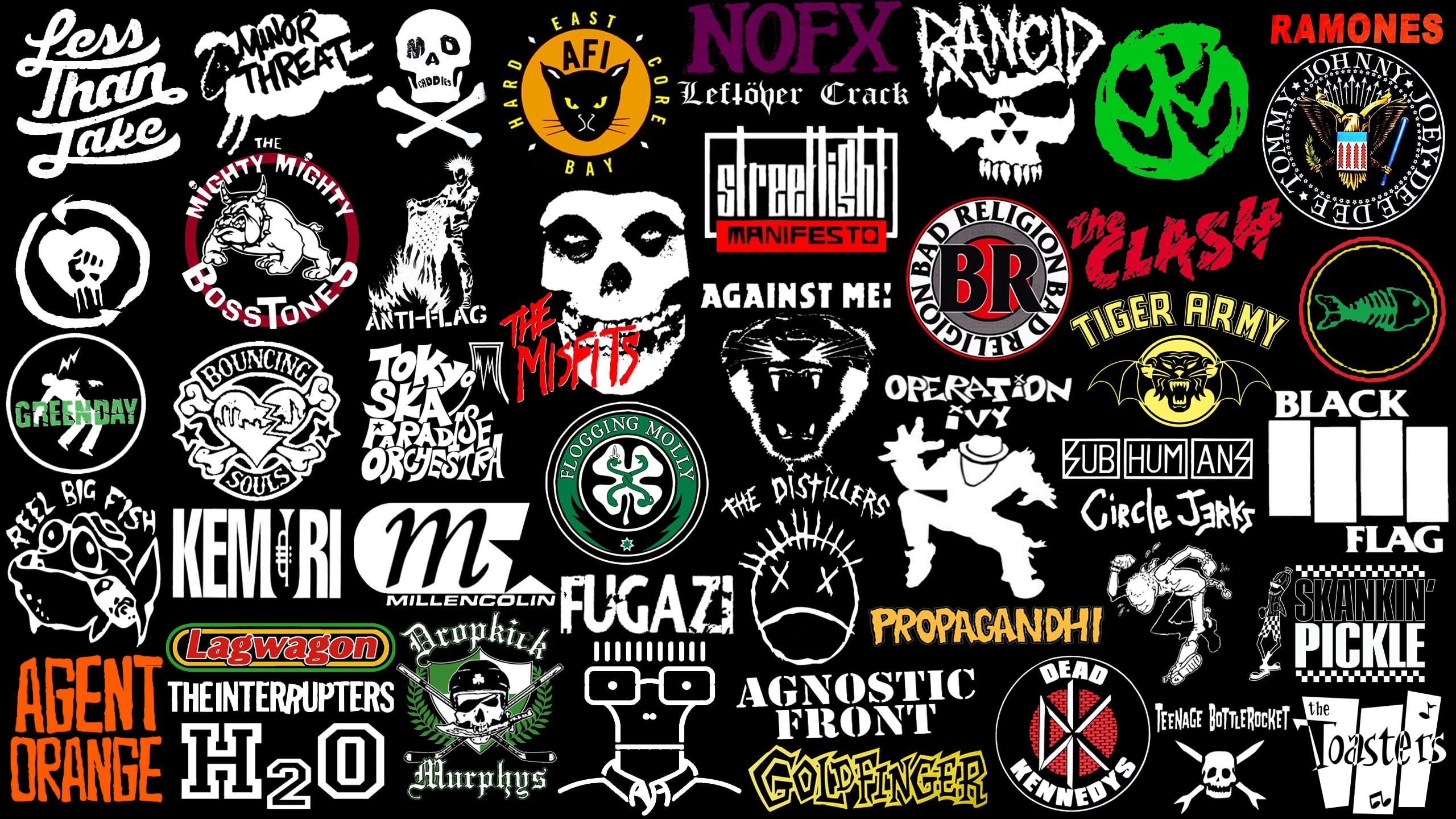 multi colored, full frame, Dead Kennedys, black, large group of objects, abundance, no people, arrangement, text, creativity, background, variation, punk rock, HD Wallpaper