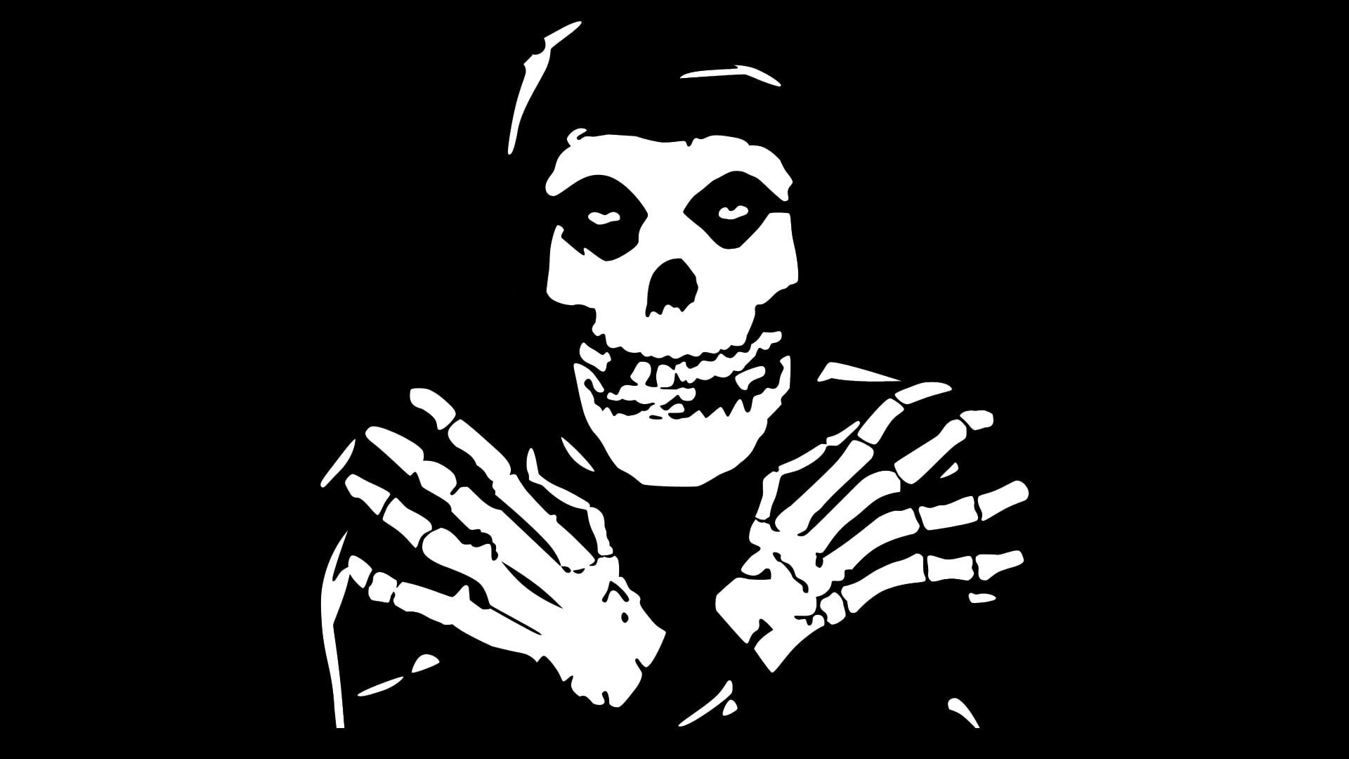 1080P, skull, bones, digital art, skeleton, The Misfits, HD Wallpaper