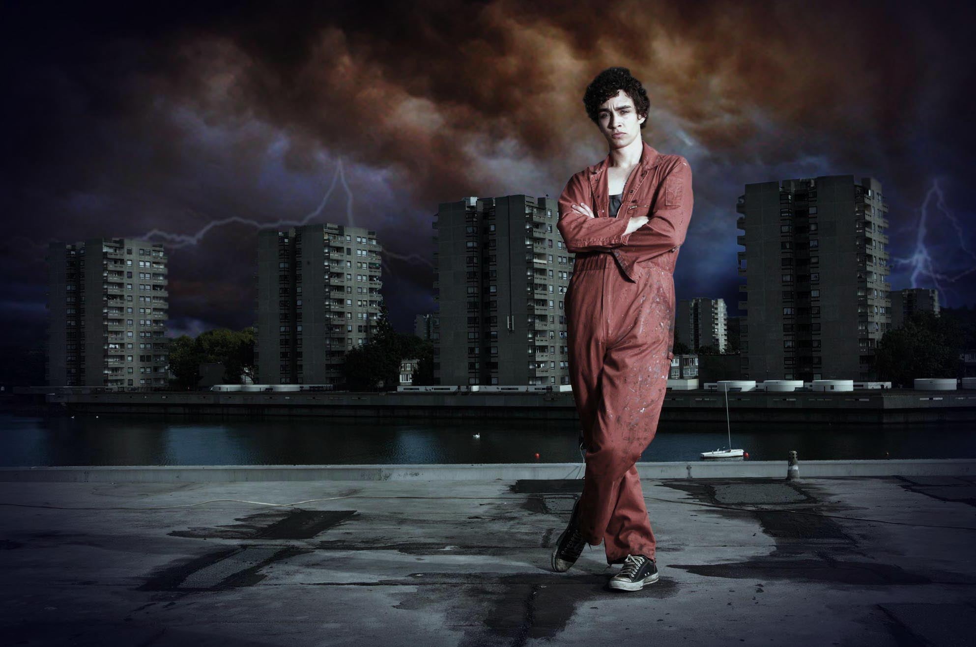 young Adult, misfits, adult, architecture, business, caucasian Ethnicity, looking at camera, night, sky, lifestyles, red, males, cloud - sky, cityscape, HD Wallpaper