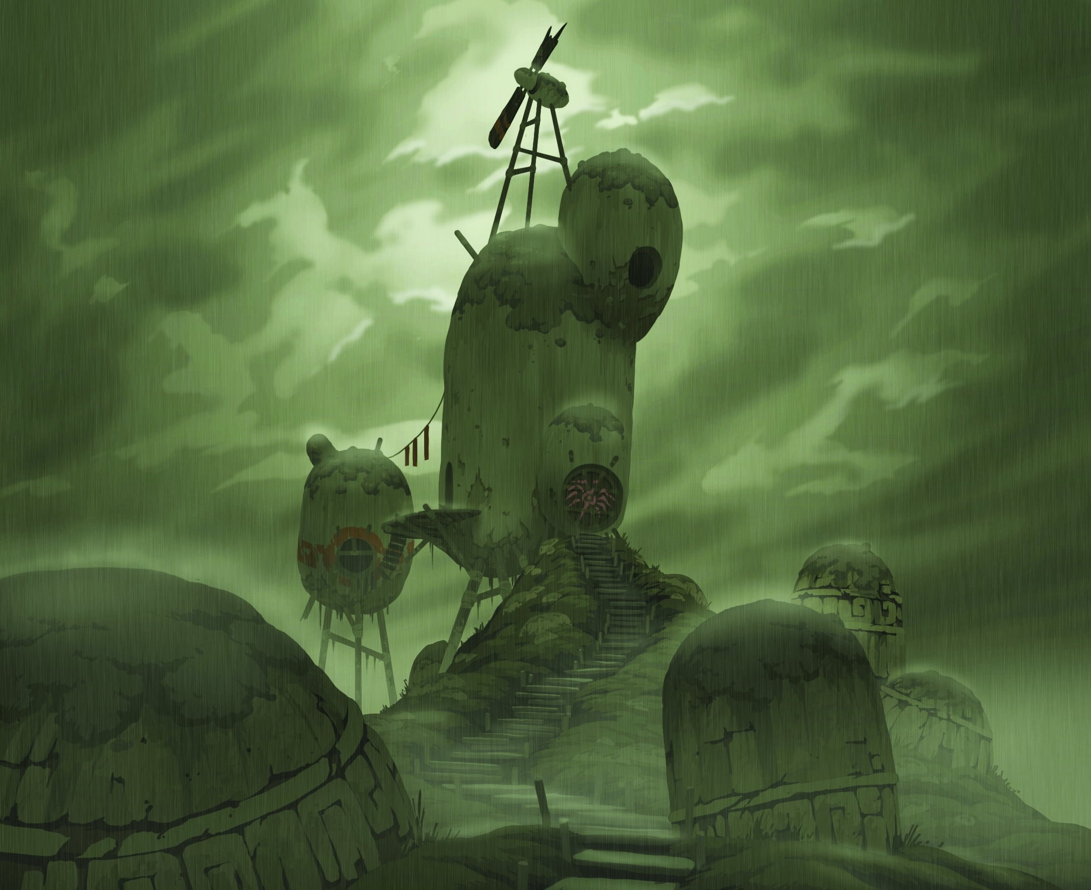 overcast, Oban Star Racers, rain, 1080P, HD Wallpaper