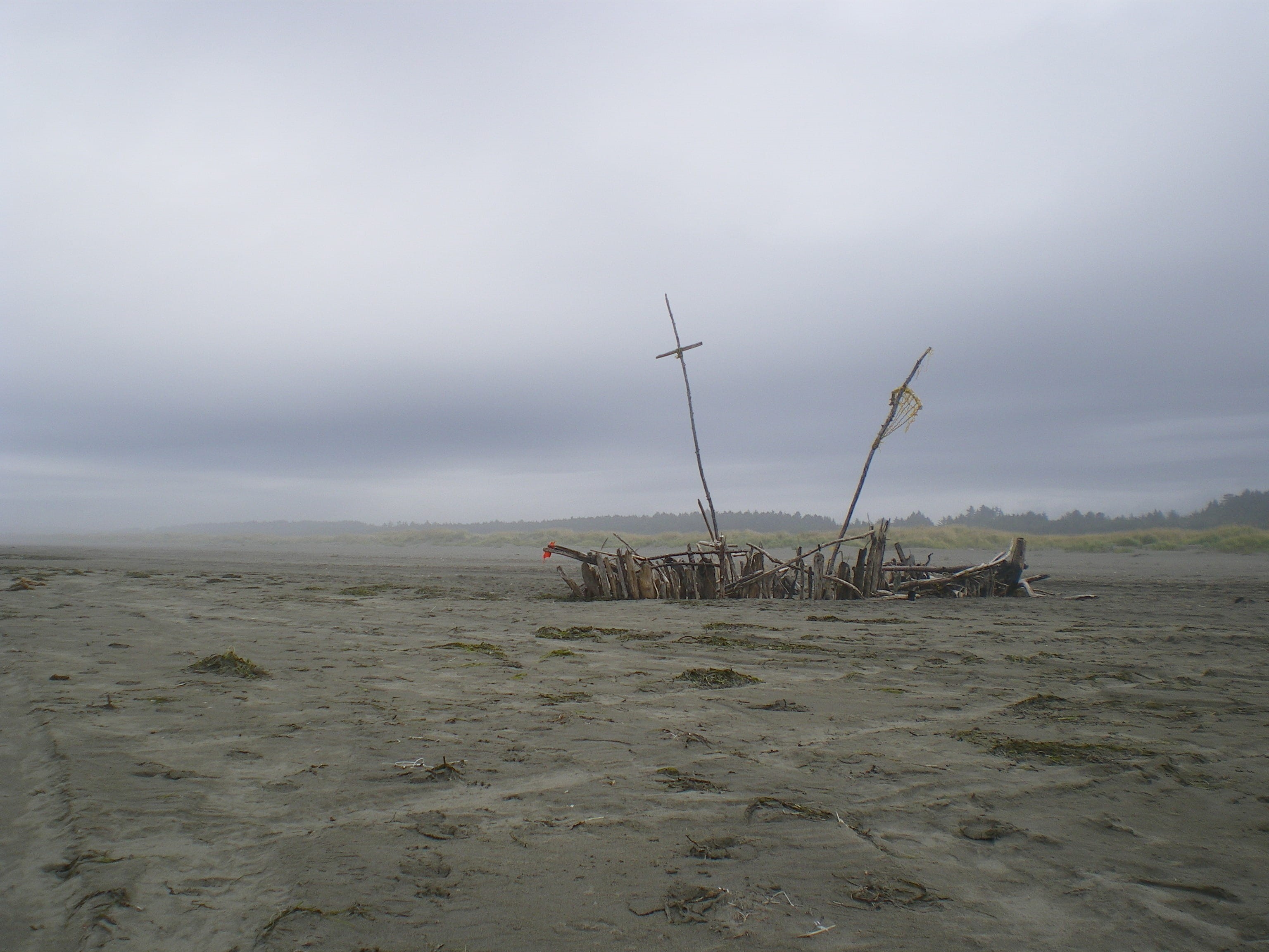 arid climate, scenics - nature, 2K, tranquility, Sand, wood, land, beach, plant, environment, Sea, Beach, landscape, sea, ghost, horizon, non-urban scene, HD Wallpaper