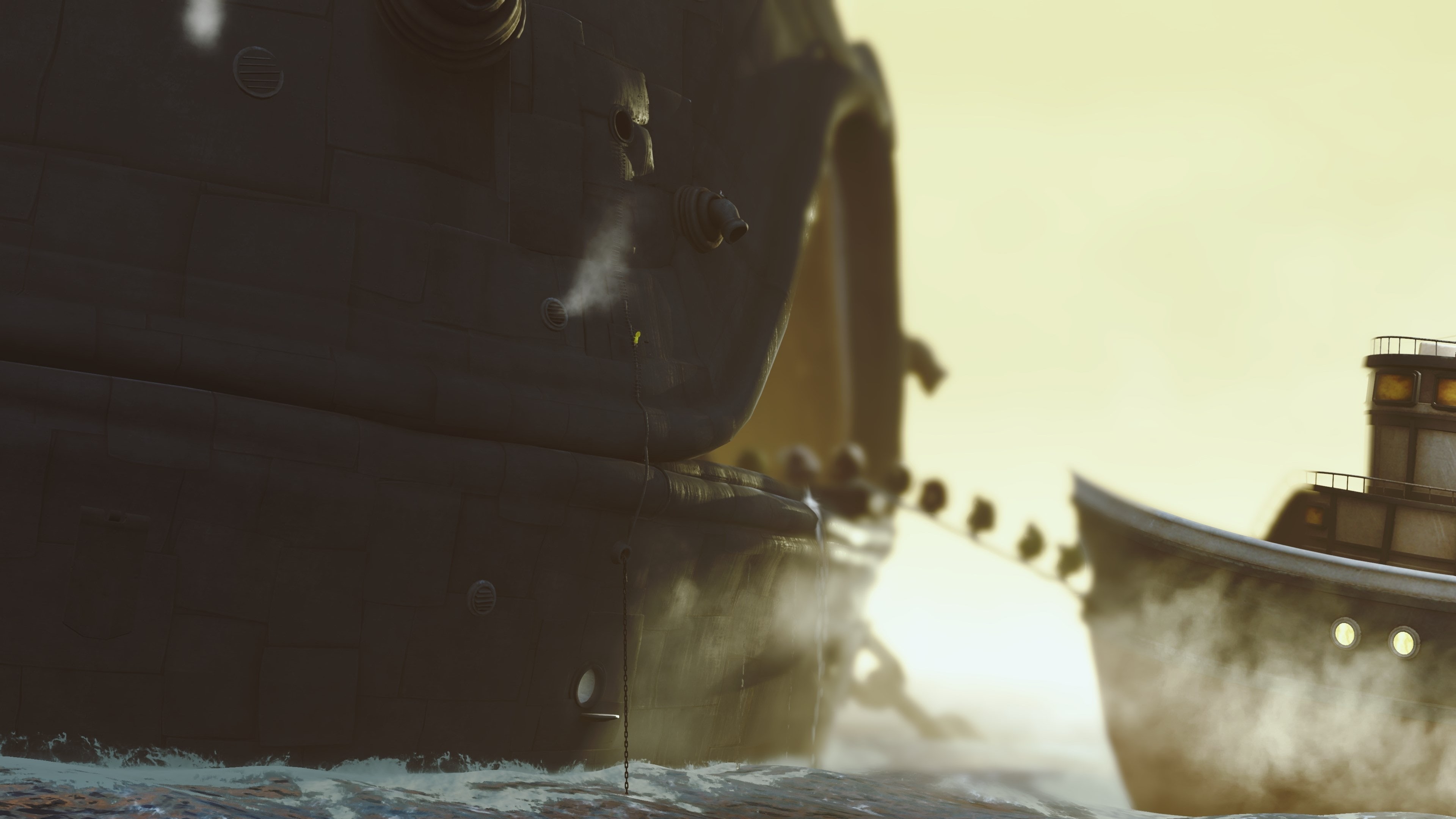 winter, mode of transportation, close-up, transportation, little nightmares 4k wide  download, wheel, metal, industry, sky, clear sky, built structure, HD Wallpaper