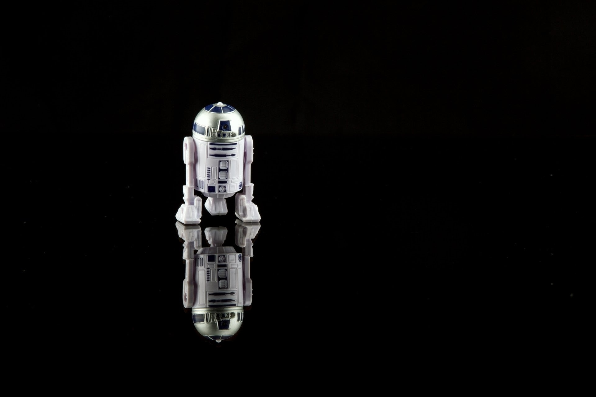 cut out, security, lighting equipment, sign, nature, studio shot, 1080P, technology, Toy, illuminated, rear view, R2-D2, black background, indoors, exploration, HD Wallpaper