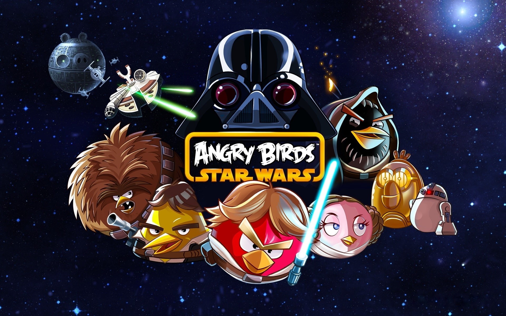 Obi-WAN Kenobi, people, droids, Angry Birds, d, adult, 1080P, angry, star - space, wars, nightlife, arts culture and entertainment, food and drink, dark, HD Wallpaper