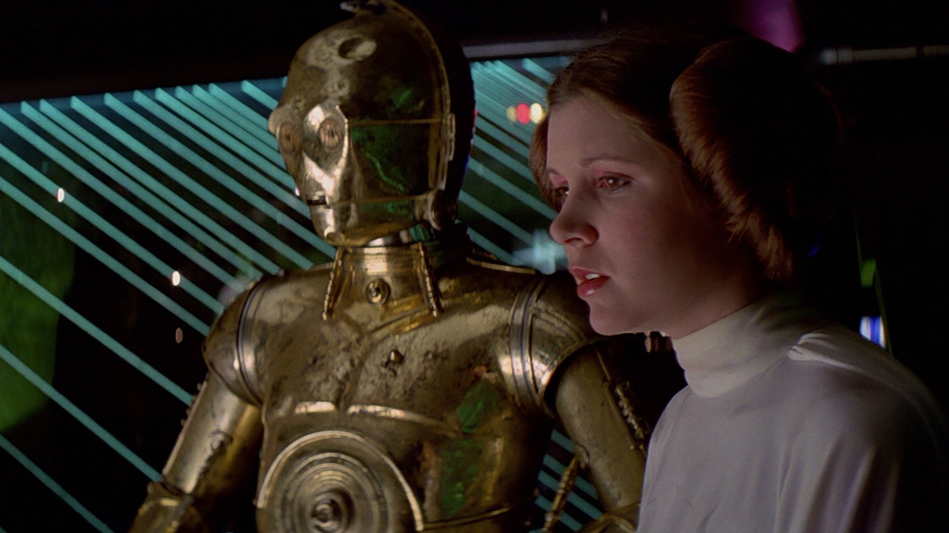 C-3PO, Star Wars Episode IV: A New Hope, Droid, Star Wars, 1080P, Princess Leia, Carrie Fisher, HD Wallpaper
