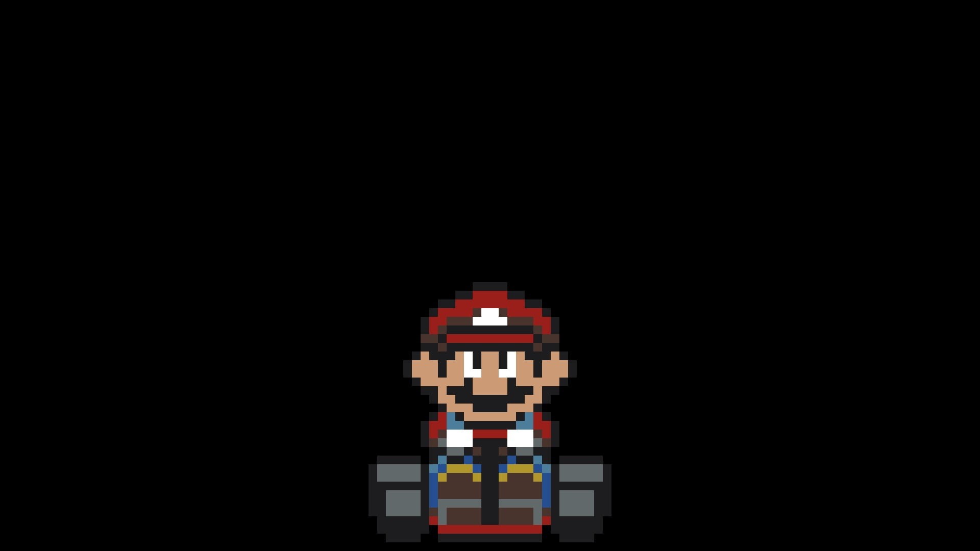 retro games, building, studio shot, built structure, night, pattern, 1080P, no people, red, multi colored, Super Mario Kart, architecture, sky, building exterior, HD Wallpaper