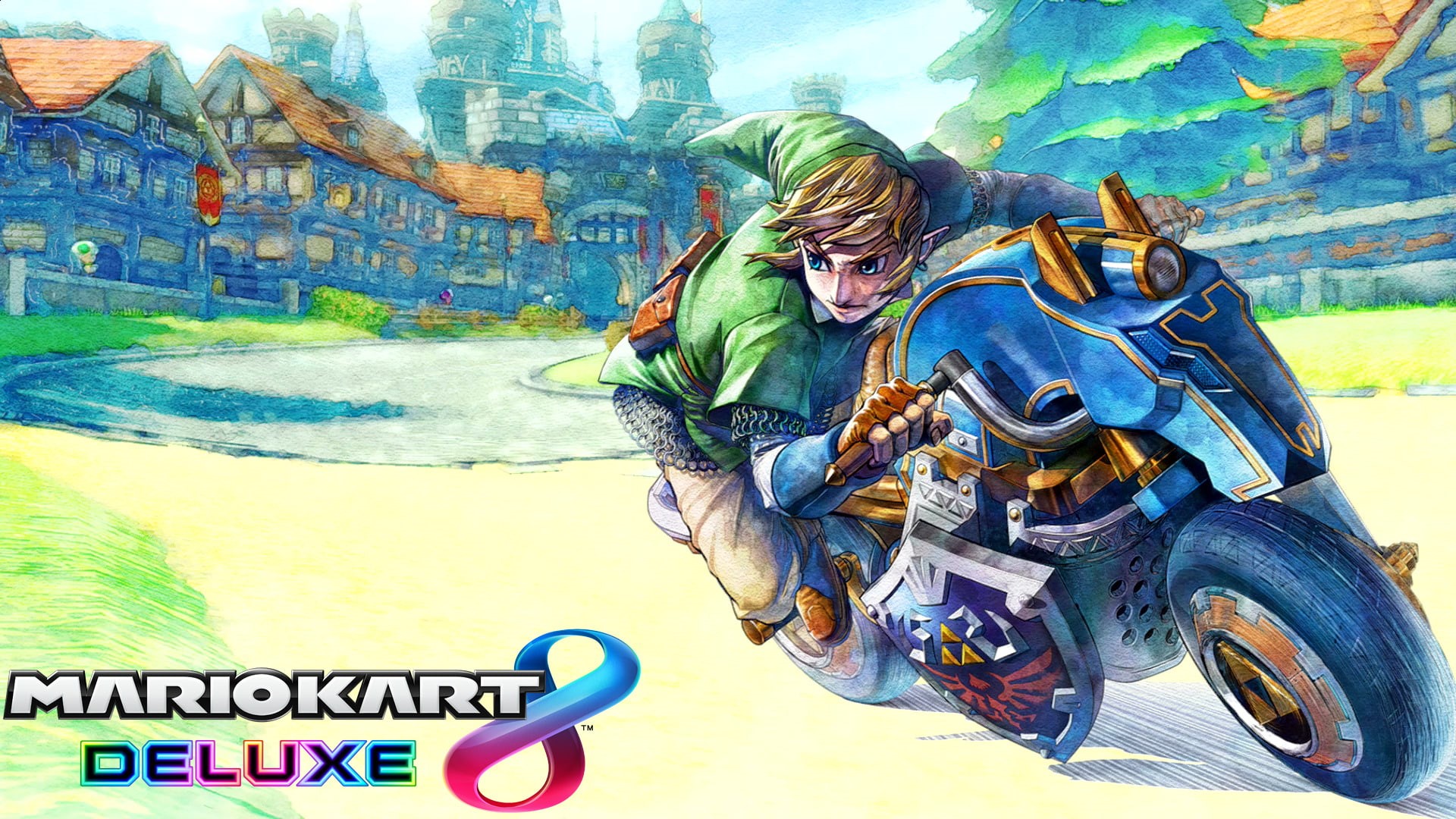 1080P, The Legend of Zelda, Mario, Mario Kart 8 Deluxe, Link, HD Wallpaper