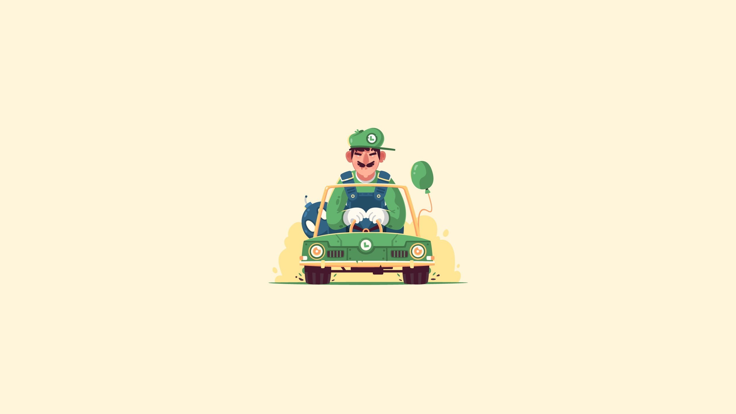 illustration, front view, men, copy space, adult, mode of transportation, emotion, people, lifestyles, 2K, fun, toy, childhood, sitting, transportation, HD Wallpaper