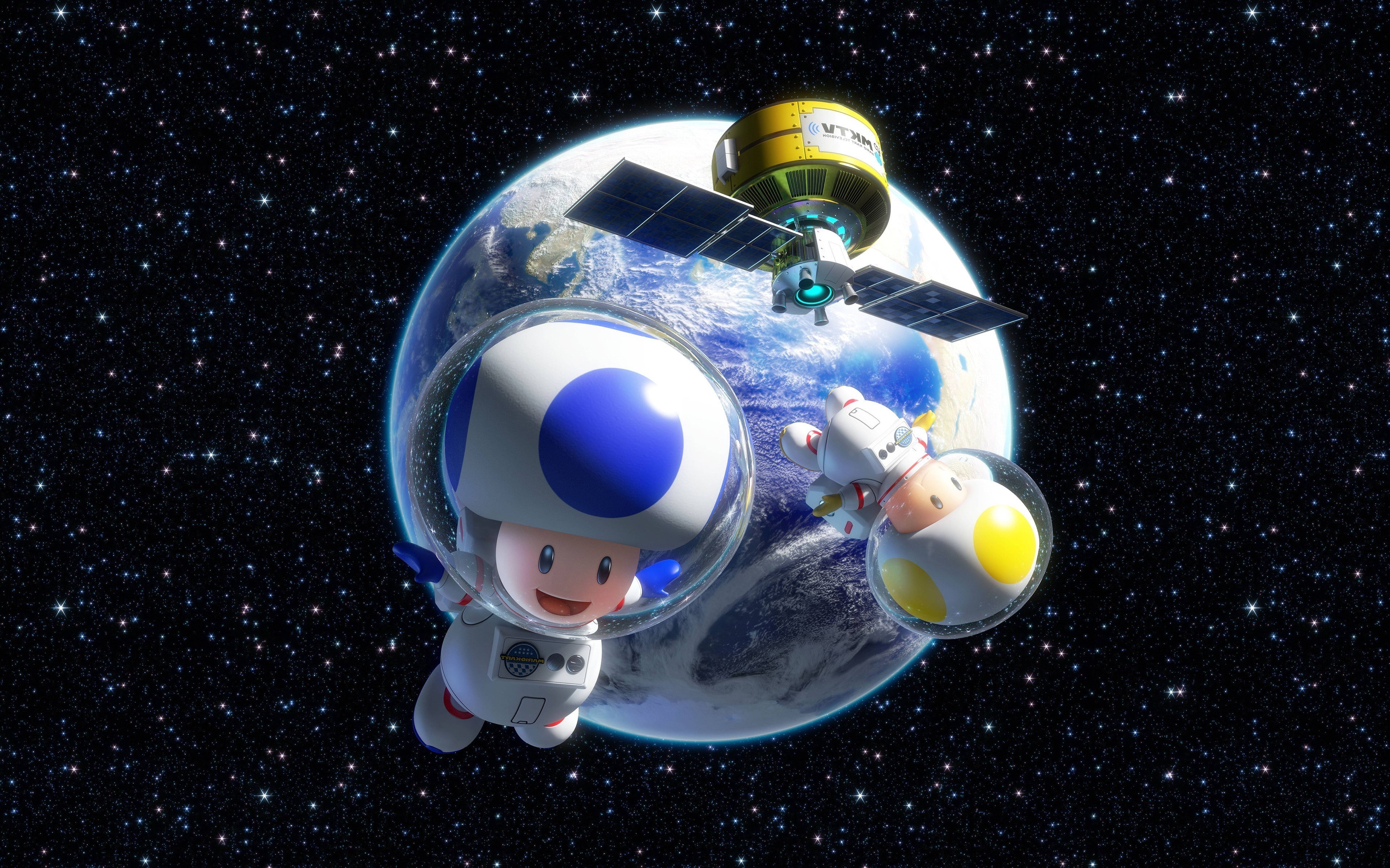 4K, tea cup, cup, crockery, toad character space video games mario kart 8 nintendo astronaut earth, saucer, still life, destruction, kitchen utensil, planet - space, HD Wallpaper