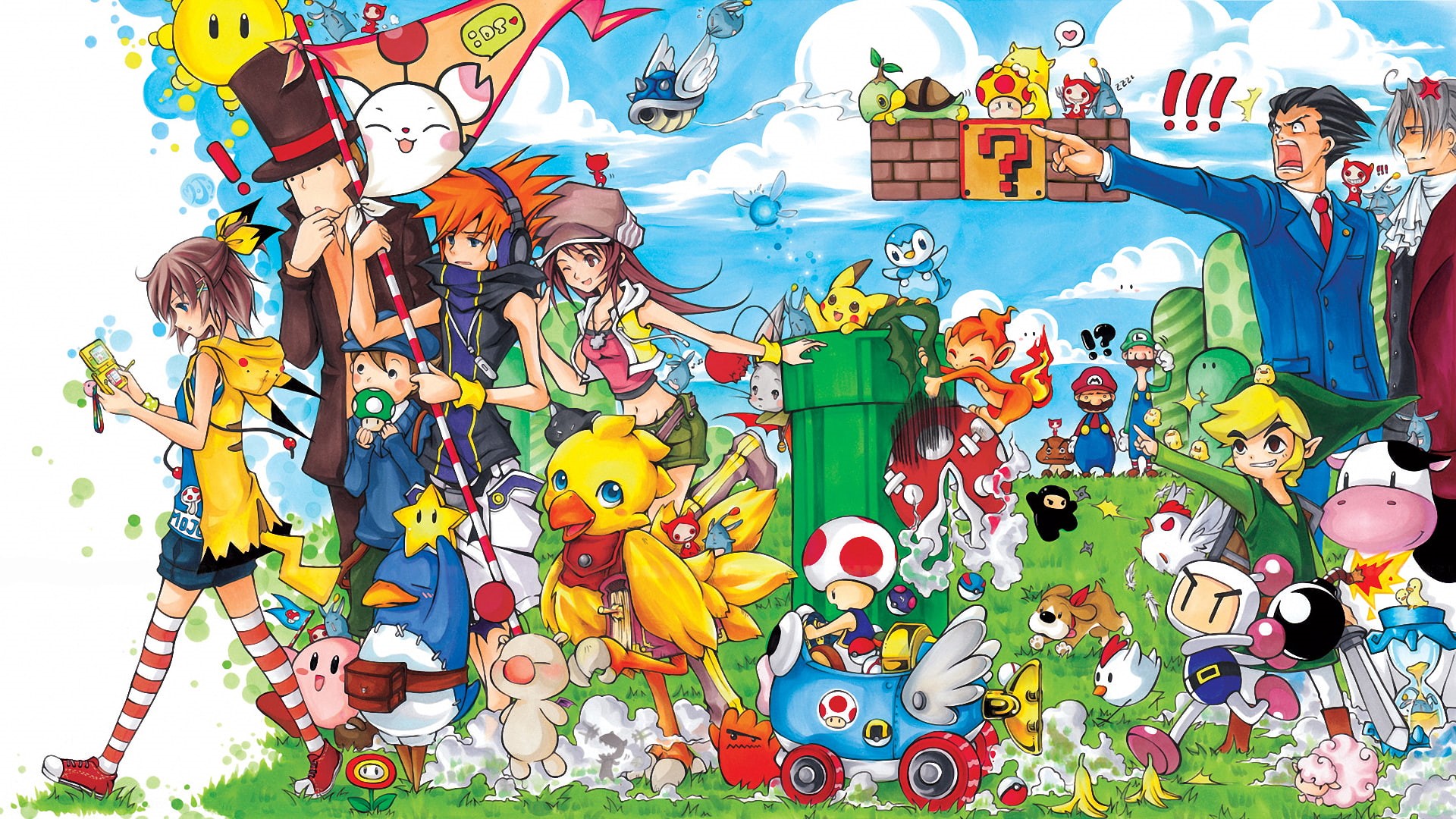 Mario Kart, The Legend of Zelda, The World Ends With You, video games, Nintendo DS, Mario Bros., ace attorney, Pokémon, Final Fantasy, Disgaea, Harvest Moon, HD Wallpaper
