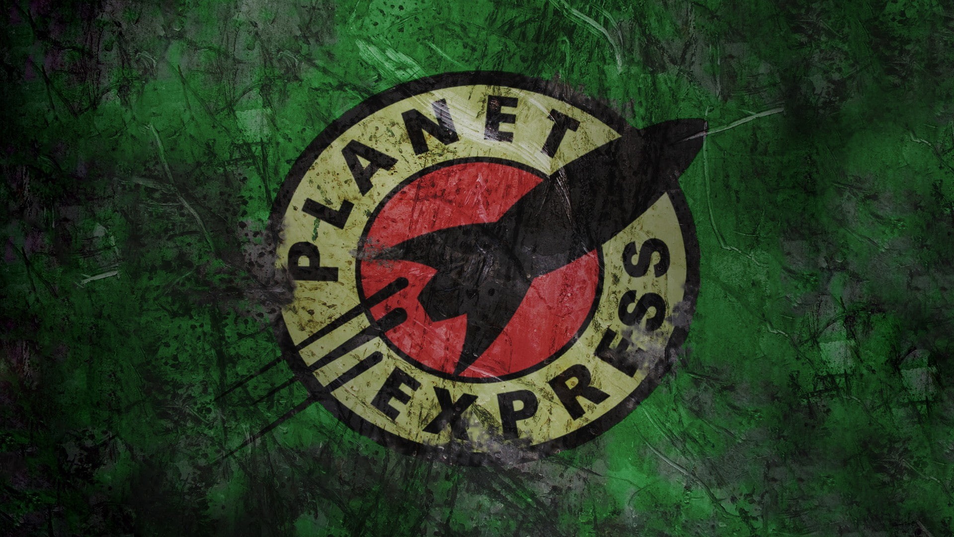 fictional logo, Futurama, planet express, logo, TV, 1080P, HD Wallpaper