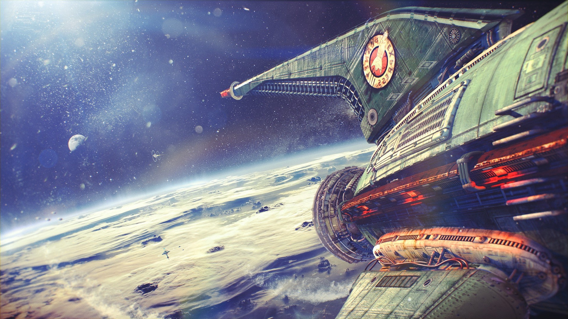 Earth, Planet Express, Futurama, digital art, 1080P, artwork, space, HD Wallpaper