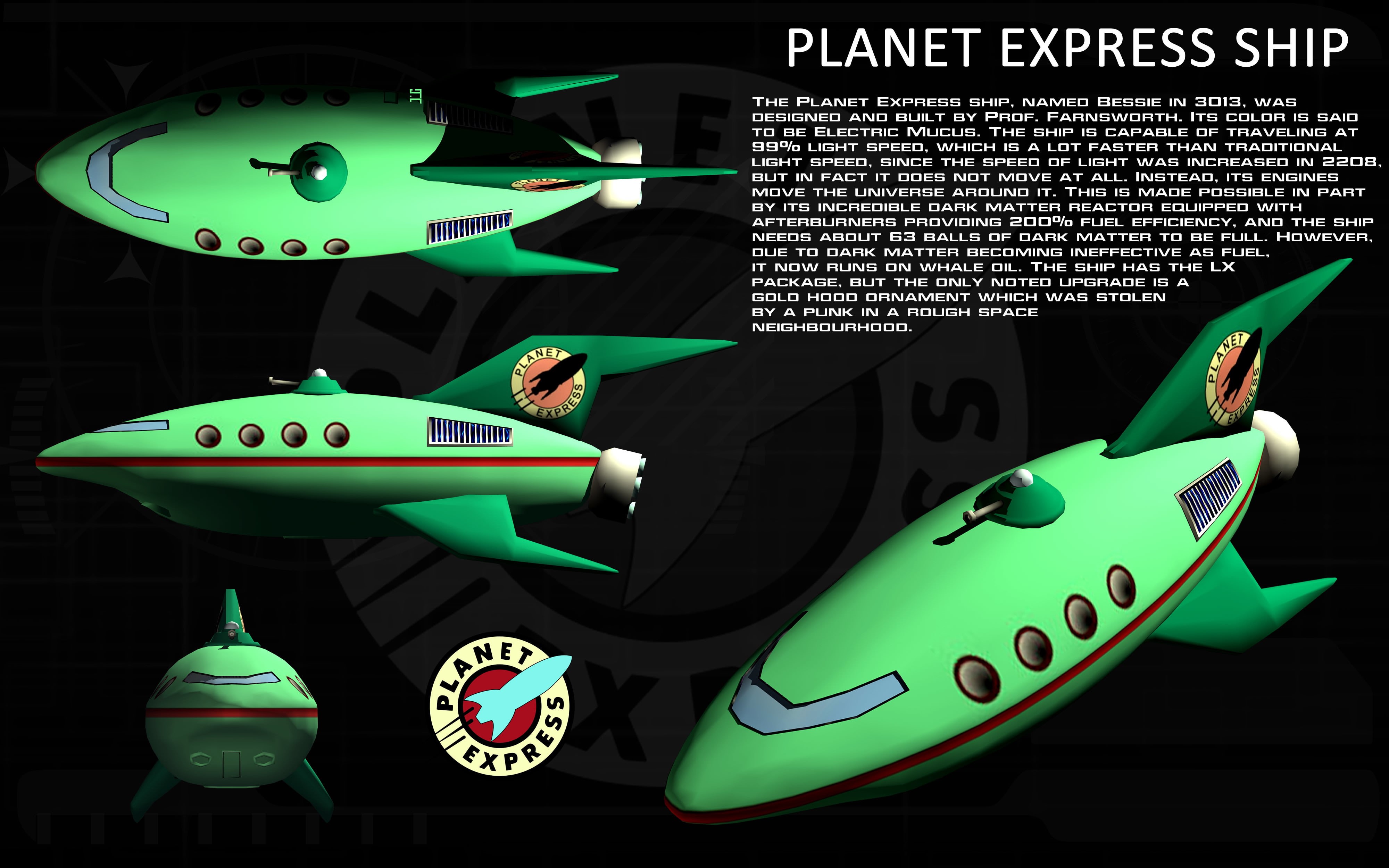 Futurama, ship, planet express, 4K, HD Wallpaper