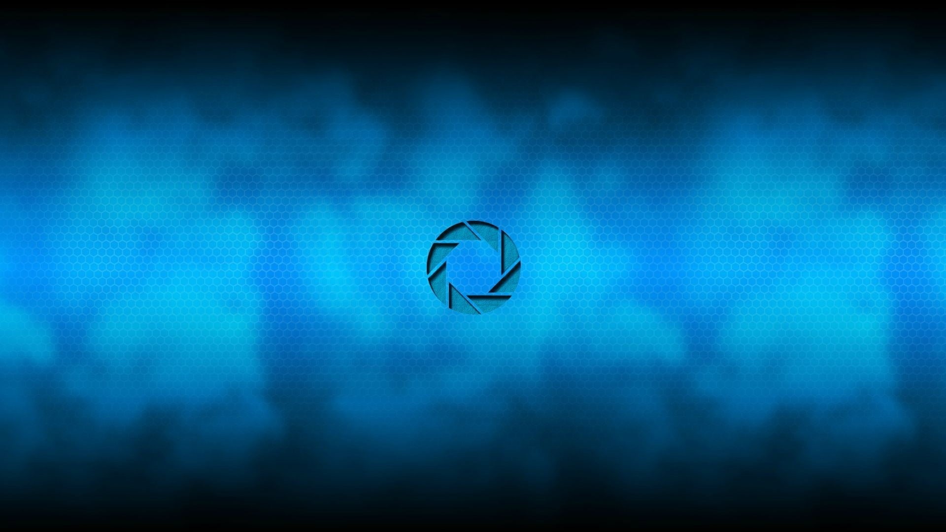 blue, close-up, digital composite, connection, blue background, window, Aperture Laboratories, single object, loading, selective focus, indoors, business, HD Wallpaper