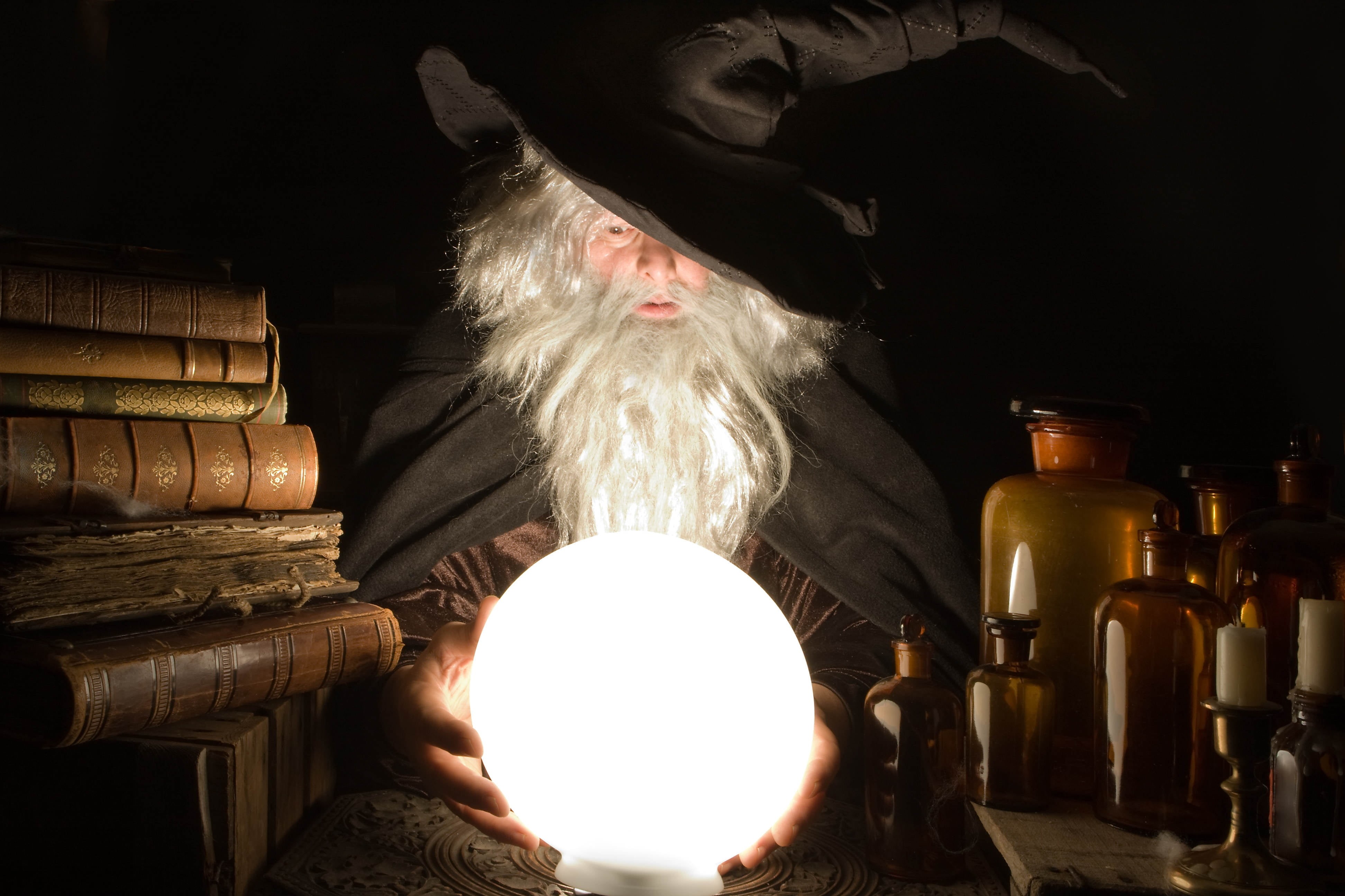 indoors, fortune Teller, lighting equipment, halloween, human Face, glowing, table, cultures, publication, activity, magician, balloon light, witch, spirituality, HD Wallpaper