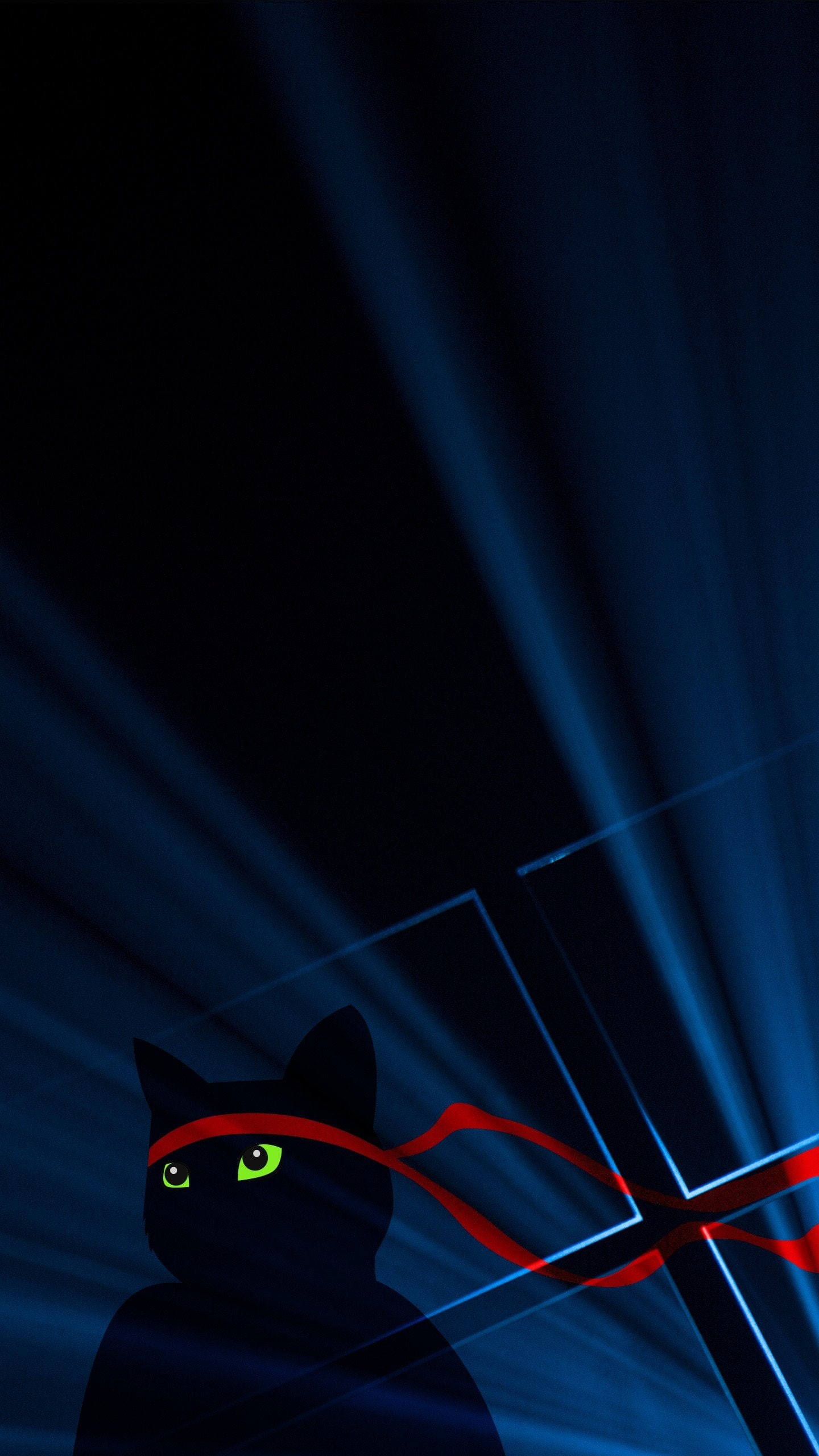 Windows 10, Ninja Cat, 2K, Windows 10 Anniversary, Phone HD Wallpaper