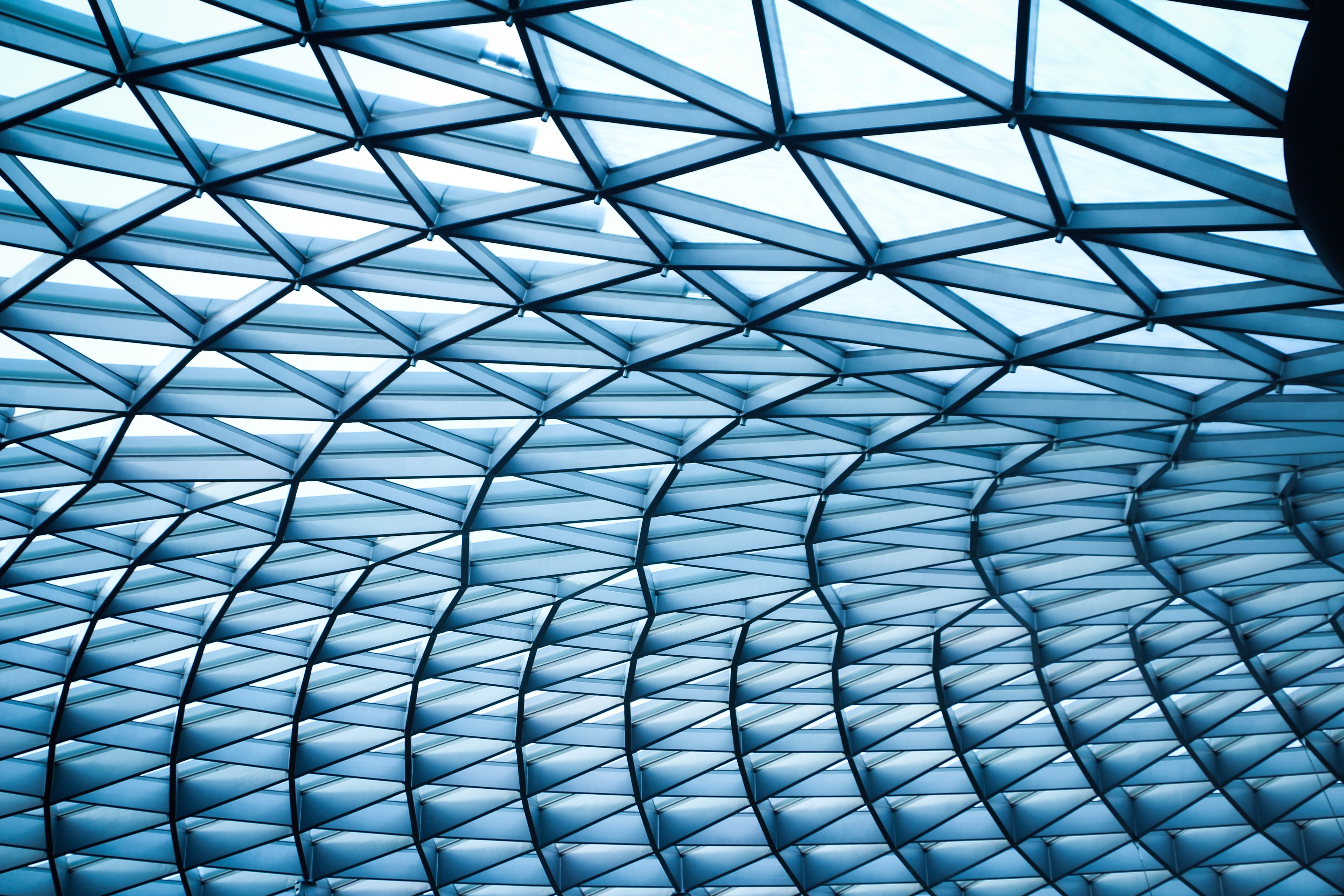 design, full frame, arch, glass, vault ceiling, indoors, day, directly below, backgrounds, textured, concentric, roof, arched, rural, shelter, ceiling, HD Wallpaper
