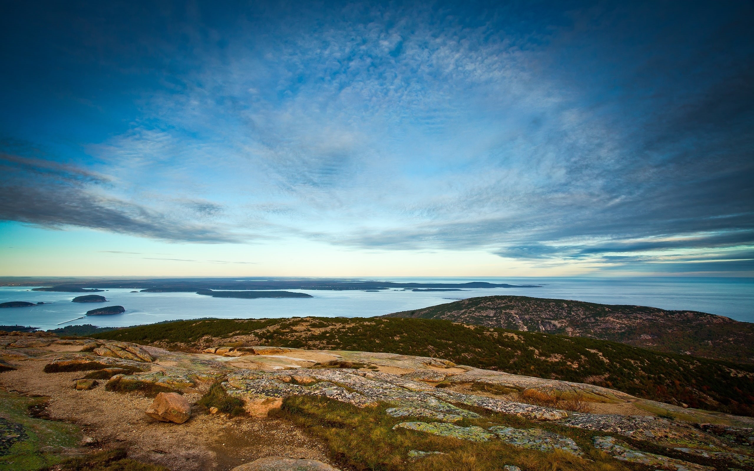 2K, nature, land, landscape, sea, rocks, skylight, HD Wallpaper