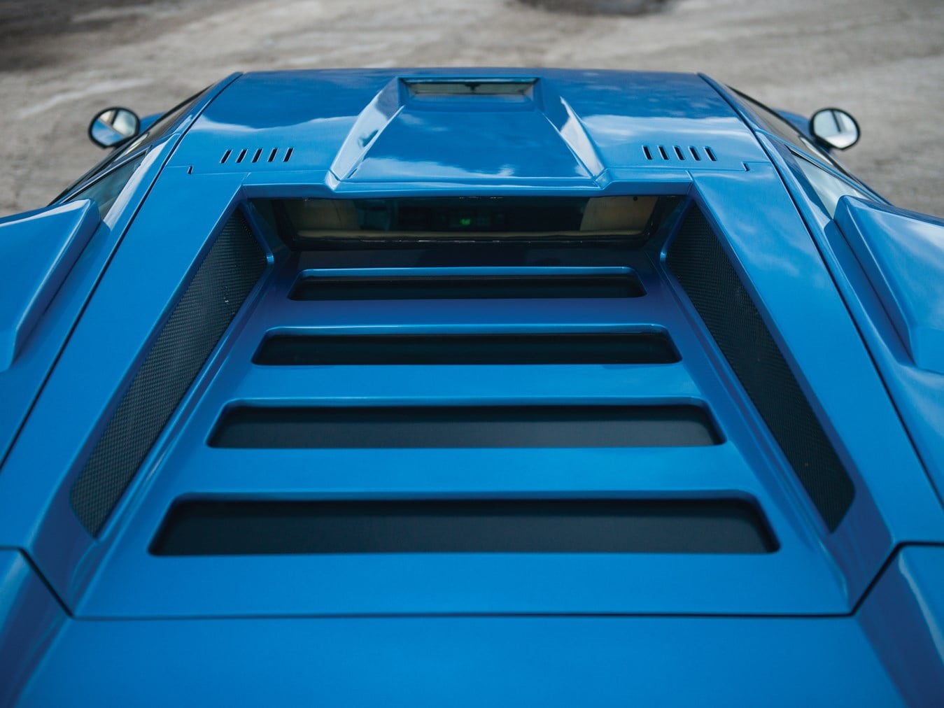 transportation, convenience, close-up, technology, blue, city, railing, no people, Lamborghini Countach, architecture, metal, outdoors, high angle view, HD Wallpaper