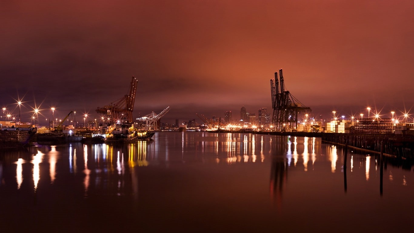 cityscape, 720P, ports, cranes (machine), HD Wallpaper