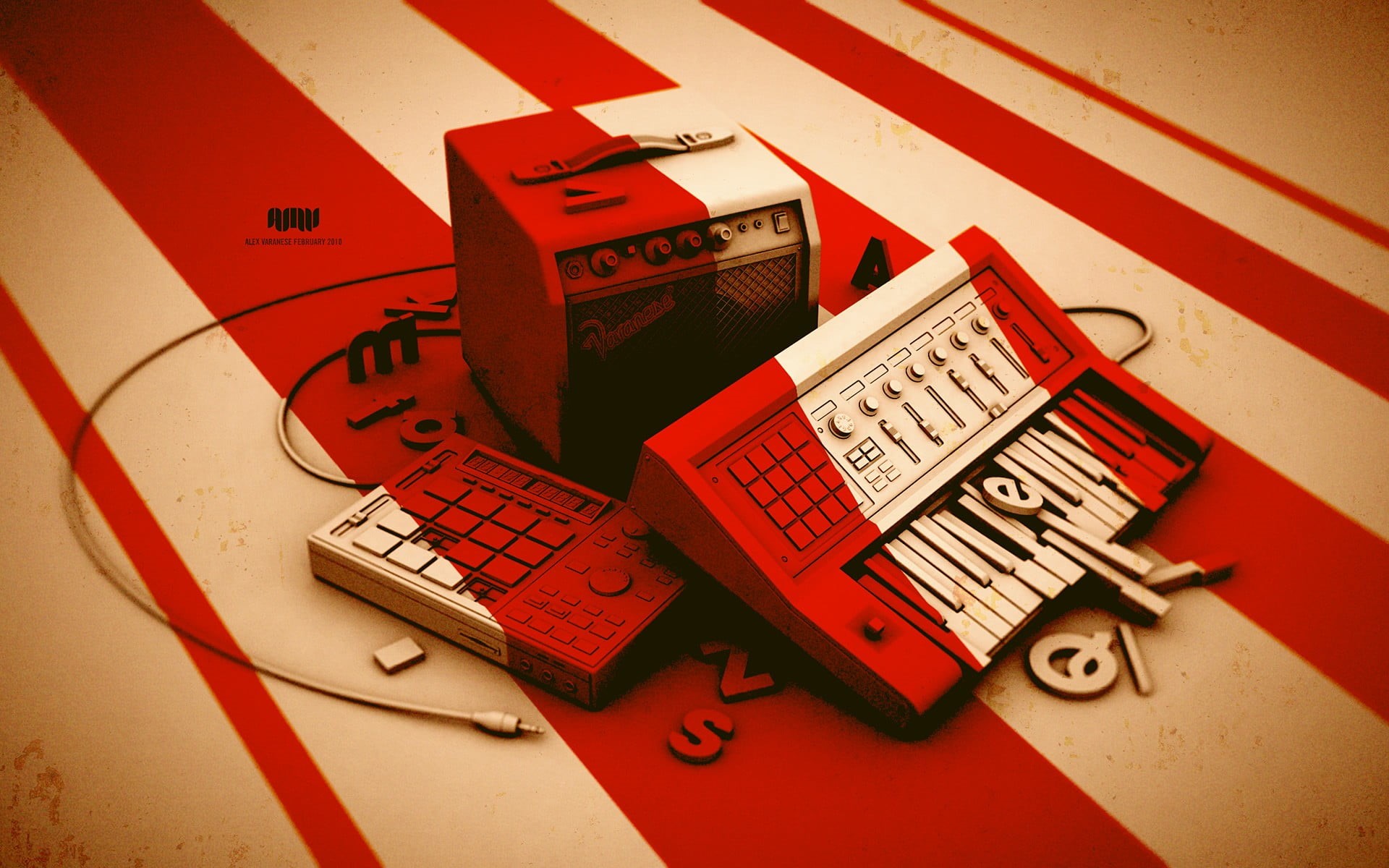 paper, red, technology, black, text, indoors, number, close-up, computer equipment, 1080P, power, table, creativity, music, Synthpop, still life, connection, HD Wallpaper