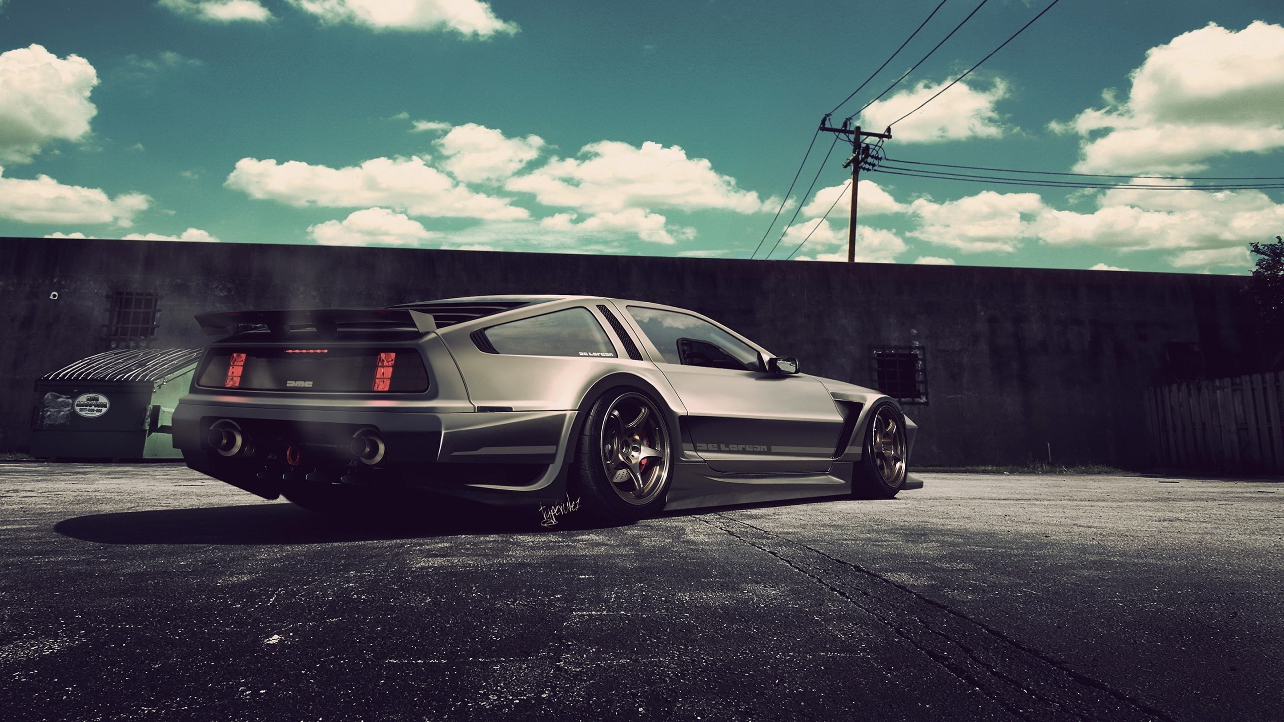 2K, tuning, DeLorean, DMC-12, HD Wallpaper