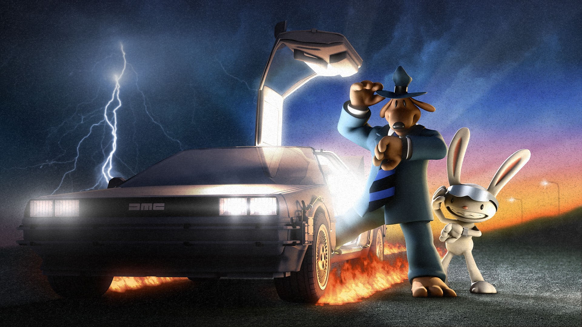delorean, games, dmc 12, back, 1080P, max, future, video, sam, HD Wallpaper