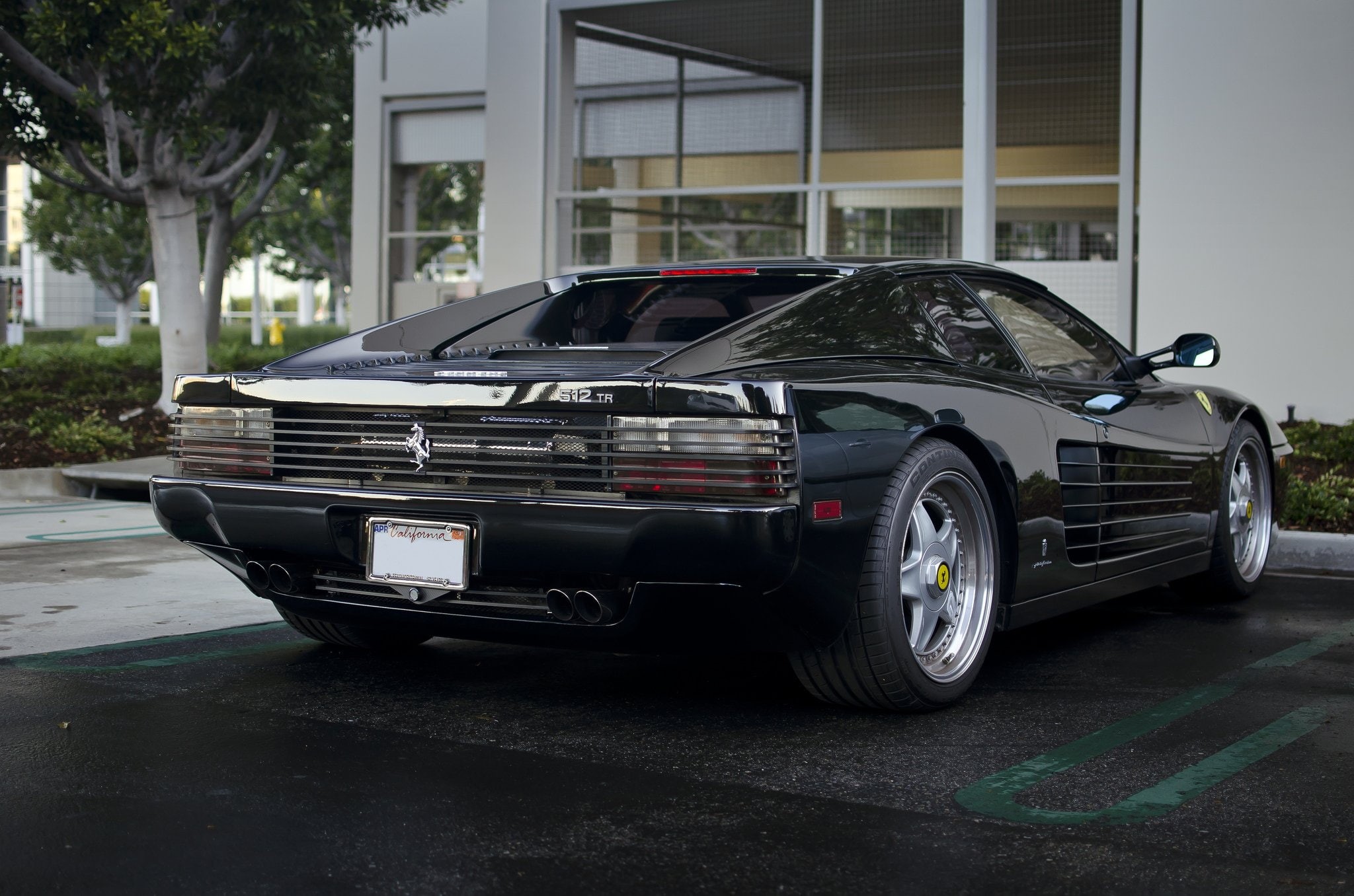 ferrari, f512, italia, supercars, black, cars, 512, testarossa, 1080P, HD Wallpaper