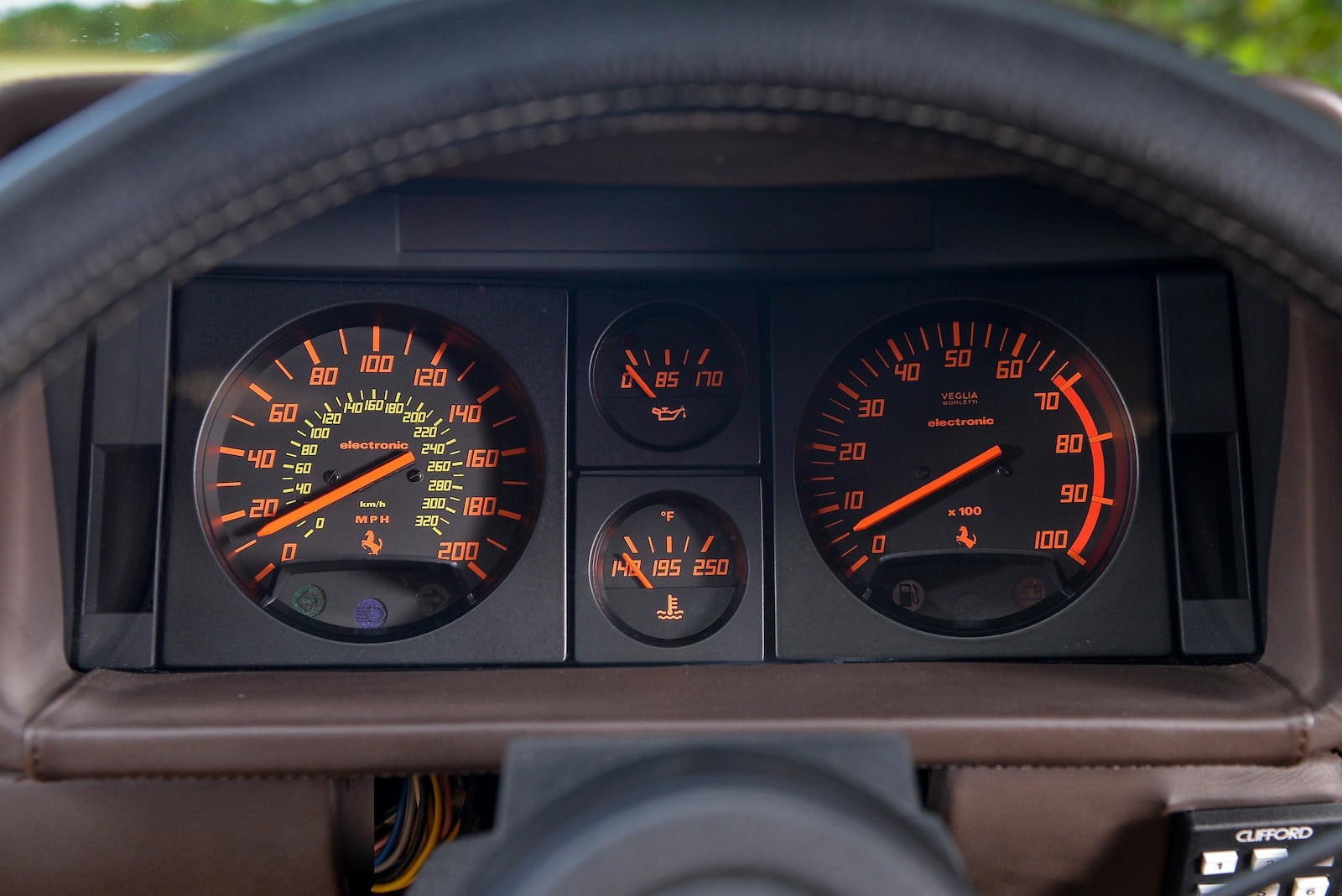 illuminated, vehicle interior, dashboard, control panel, transportation, day, clock, accuracy, 720P, car, time, close-up, travel, Ferrari, air vehicle, HD Wallpaper