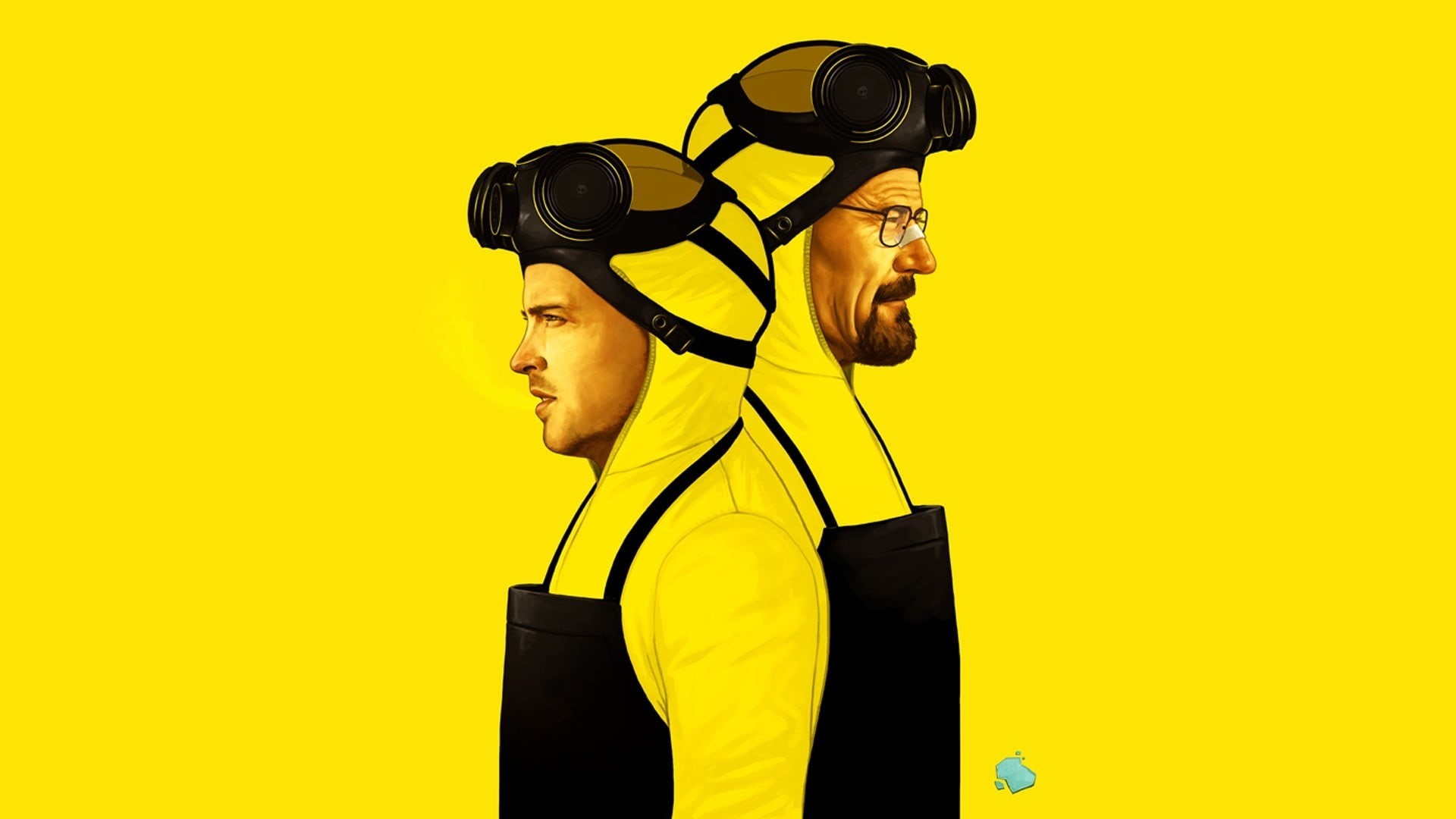 Breaking Bad, one person, illustration, studio shot, standing, suit, Walter White, waist up, wearing, adult, 1080P, young men, two, portrait, lifestyles, HD Wallpaper