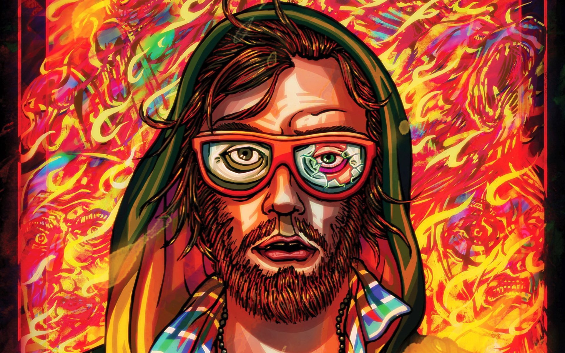 pattern, Hotline Miami 2: Wrong Number, mask, mask - disguise, people, multi colored, portrait, human body part, human representation, 1080P, indoors, HD Wallpaper