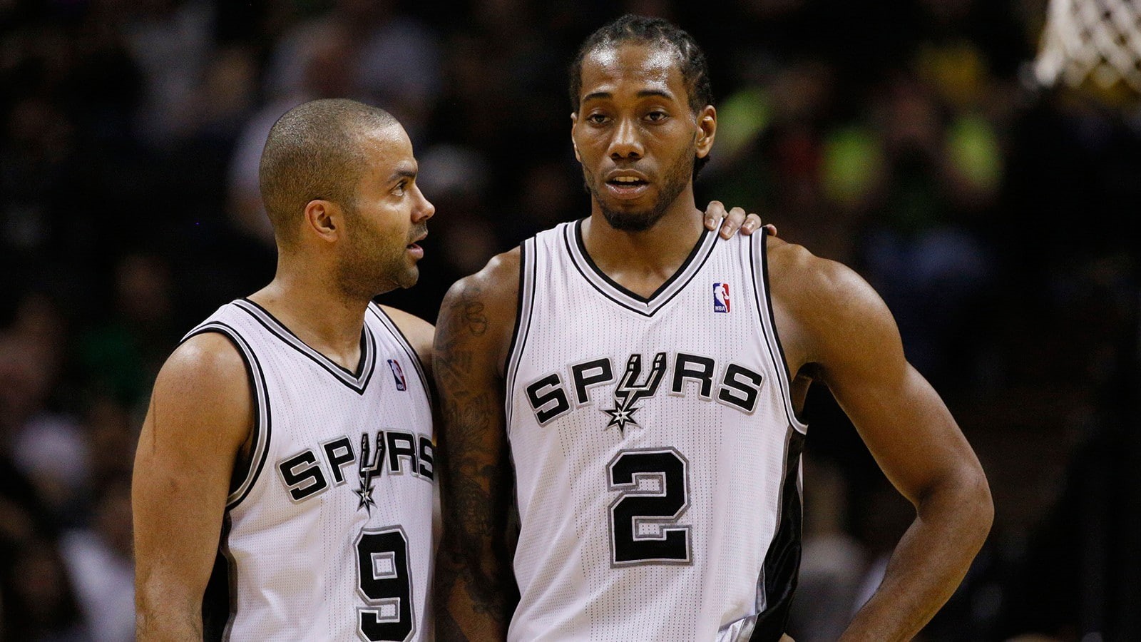 people, San Antonio, standing, NBA, men, young adult, Tim Duncan, Kawhi Leonard, young men, adult, togetherness, basketball, front view, San Antonio Spurs, HD Wallpaper